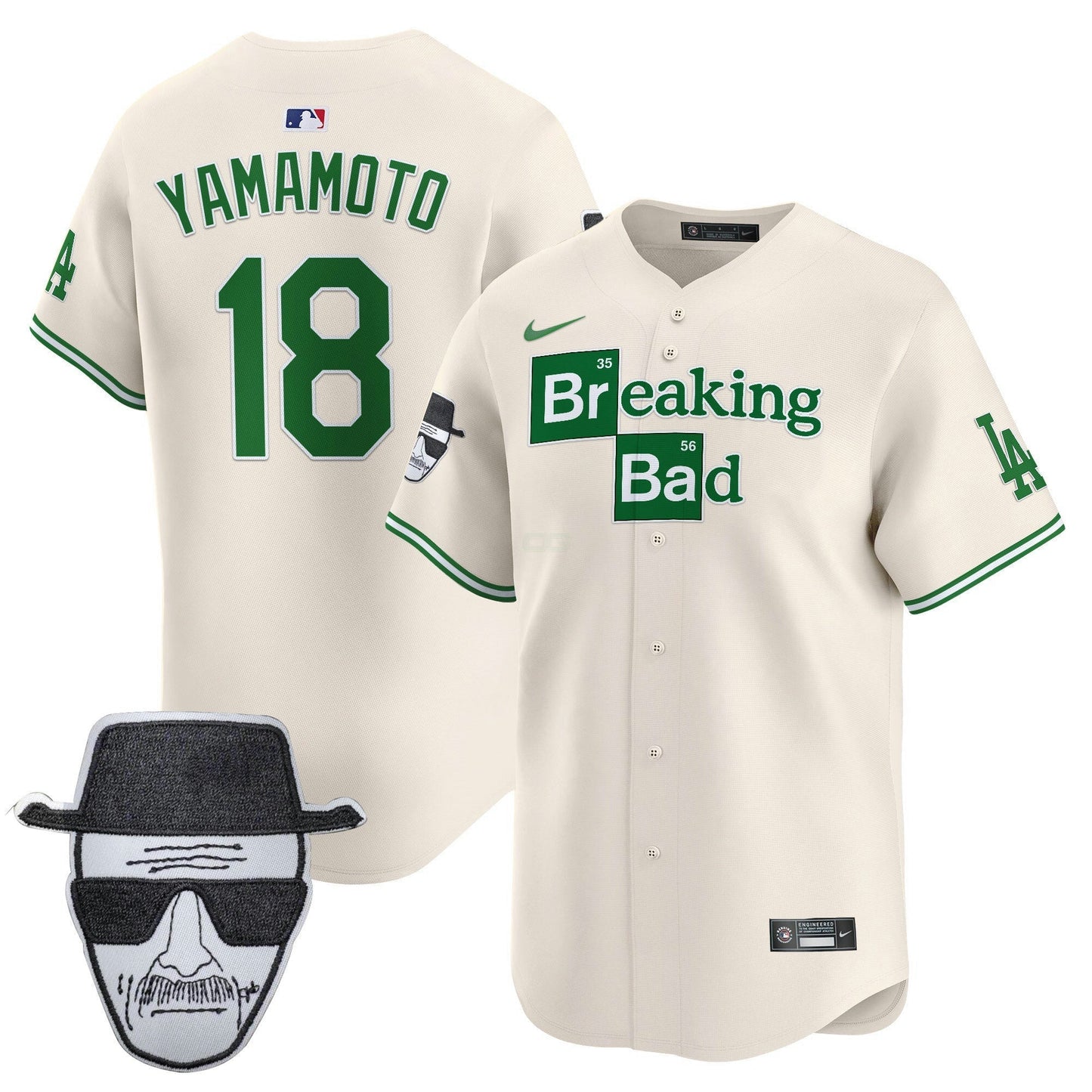 Camisa MLB Men’s Breaking Bad Walter White Patch Vapor Premier Limited Jersey