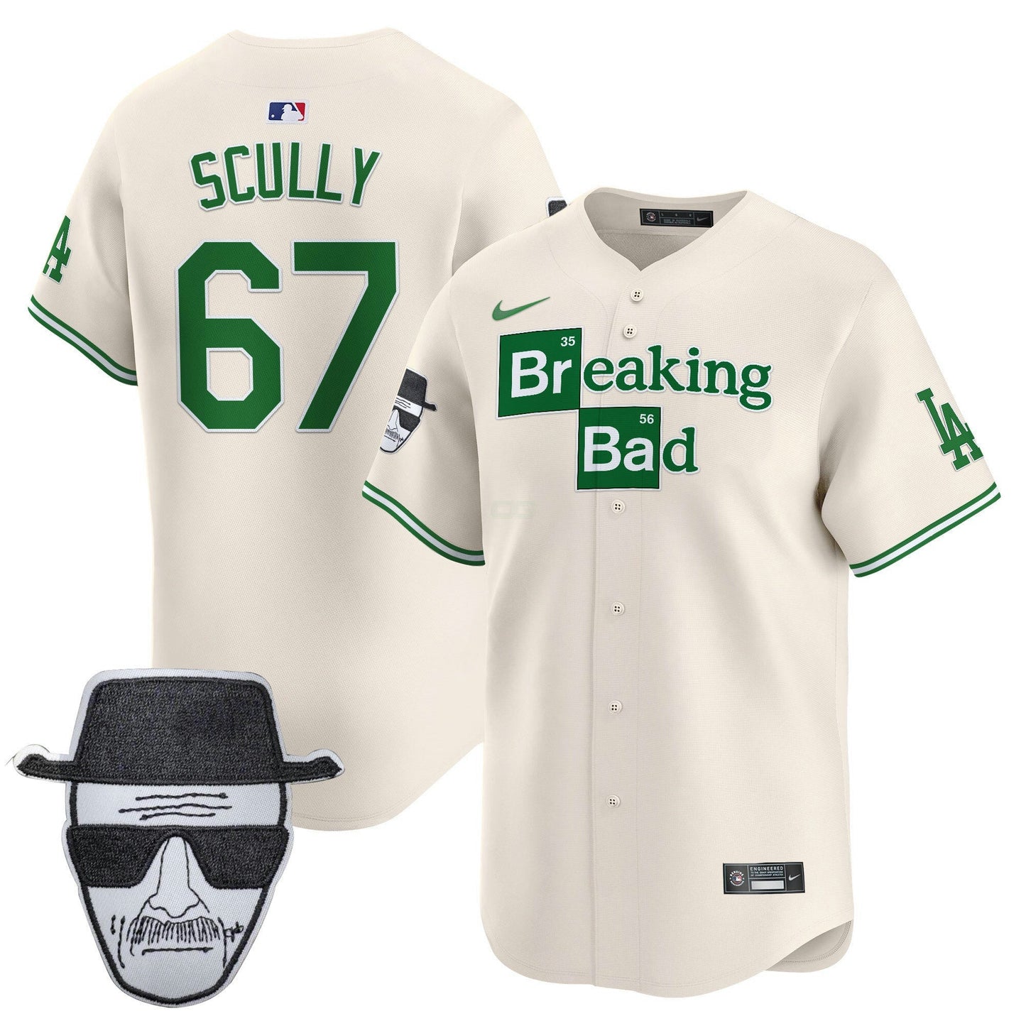 Camisa MLB Men’s Breaking Bad Walter White Patch Vapor Premier Limited Jersey
