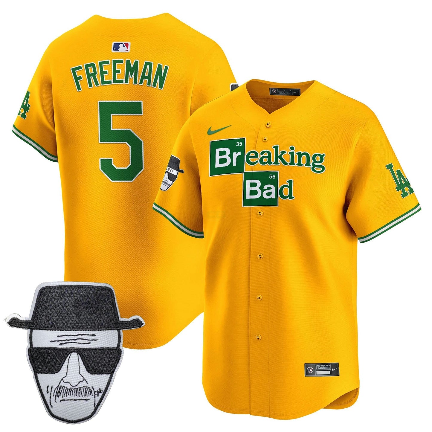 Camisa MLB Men’s Breaking Bad Walter White Patch Vapor Premier Limited Jersey