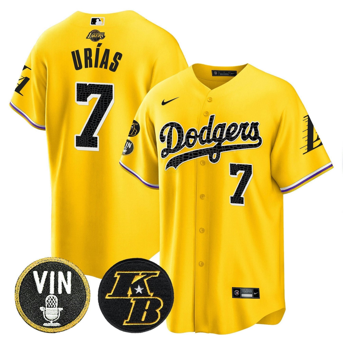 Camisa MLB Men’s Bryant & Vin Patch Cool Base Mamba Jersey