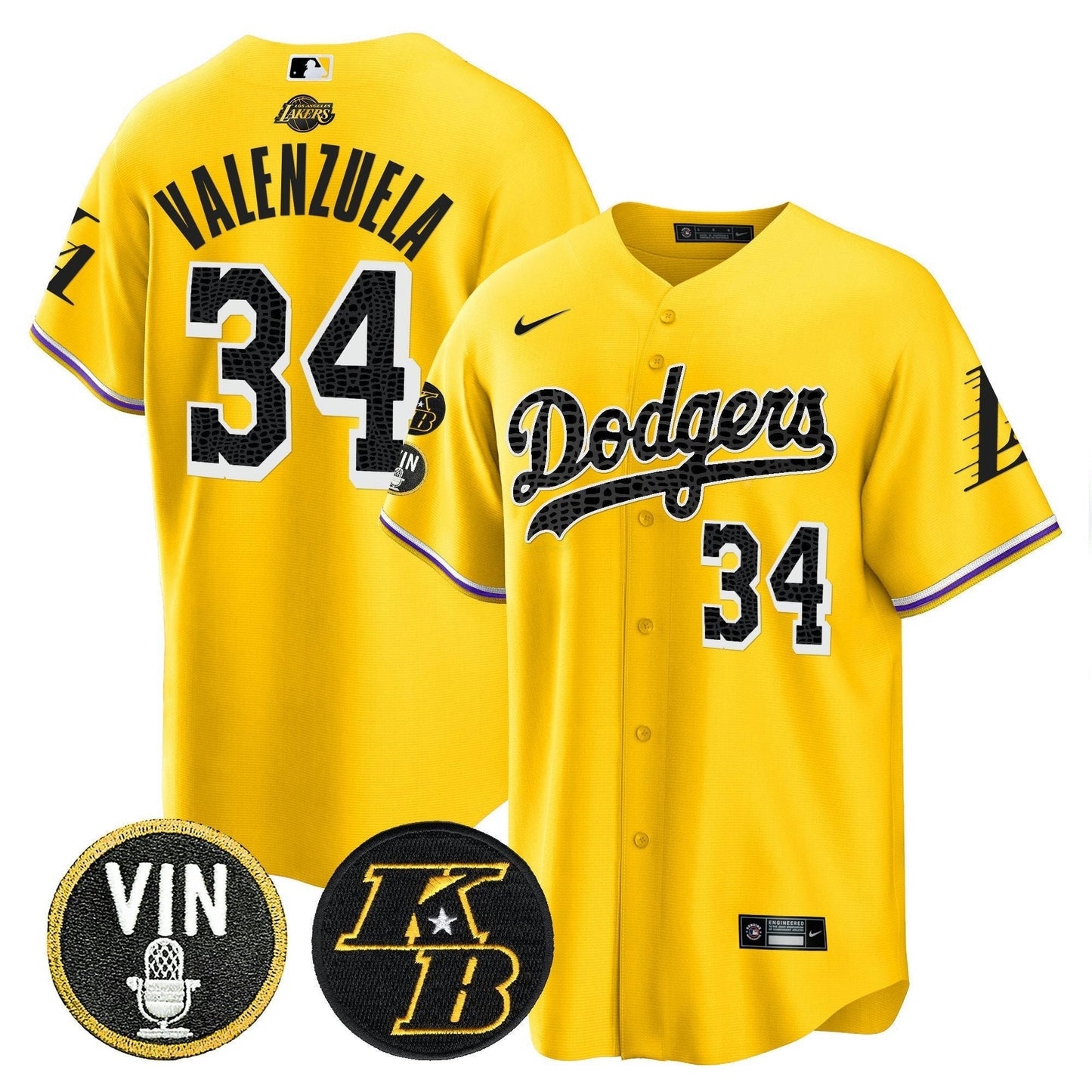 Camisa MLB Men’s Bryant & Vin Patch Cool Base Mamba Jersey