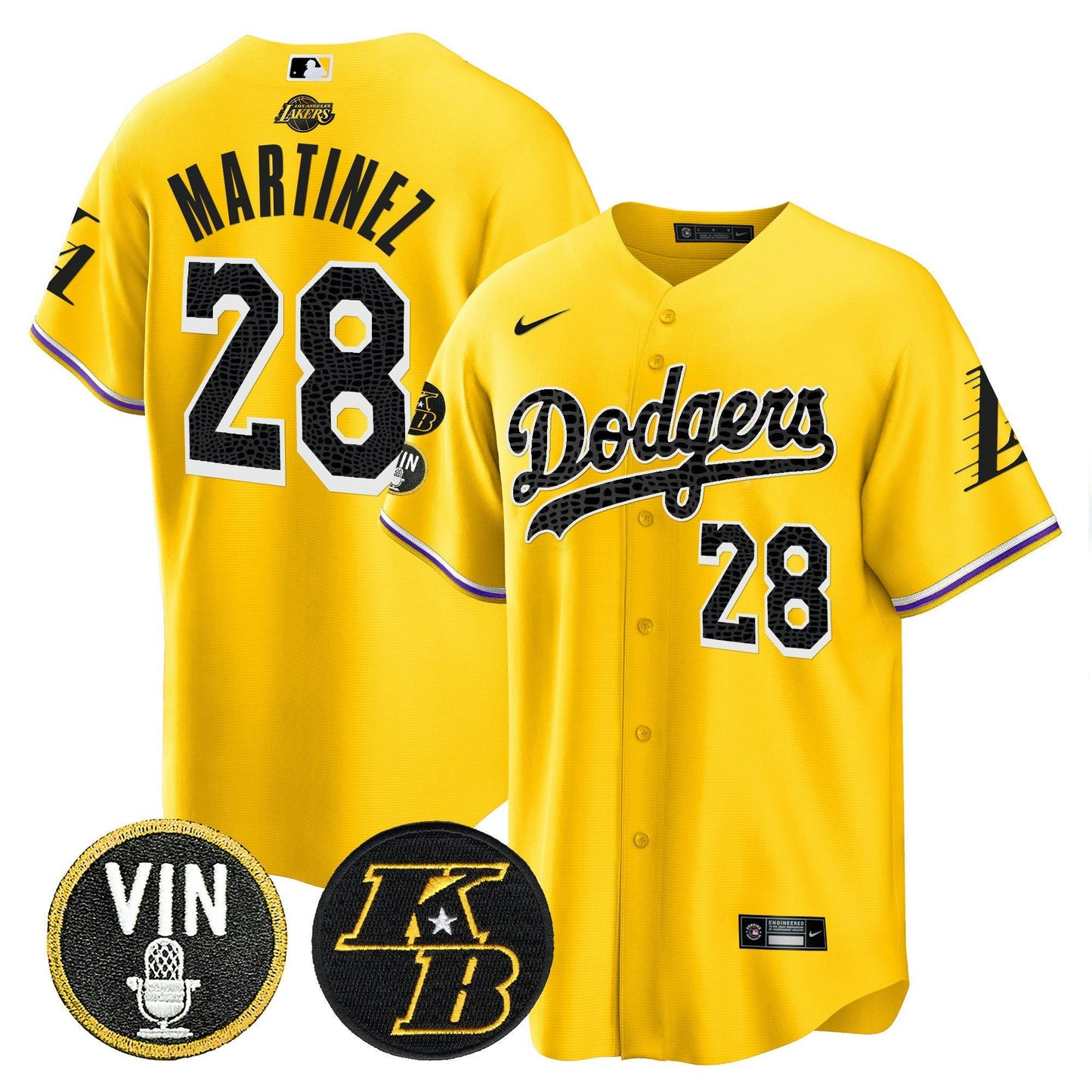 Camisa MLB Men’s Bryant & Vin Patch Cool Base Mamba Jersey