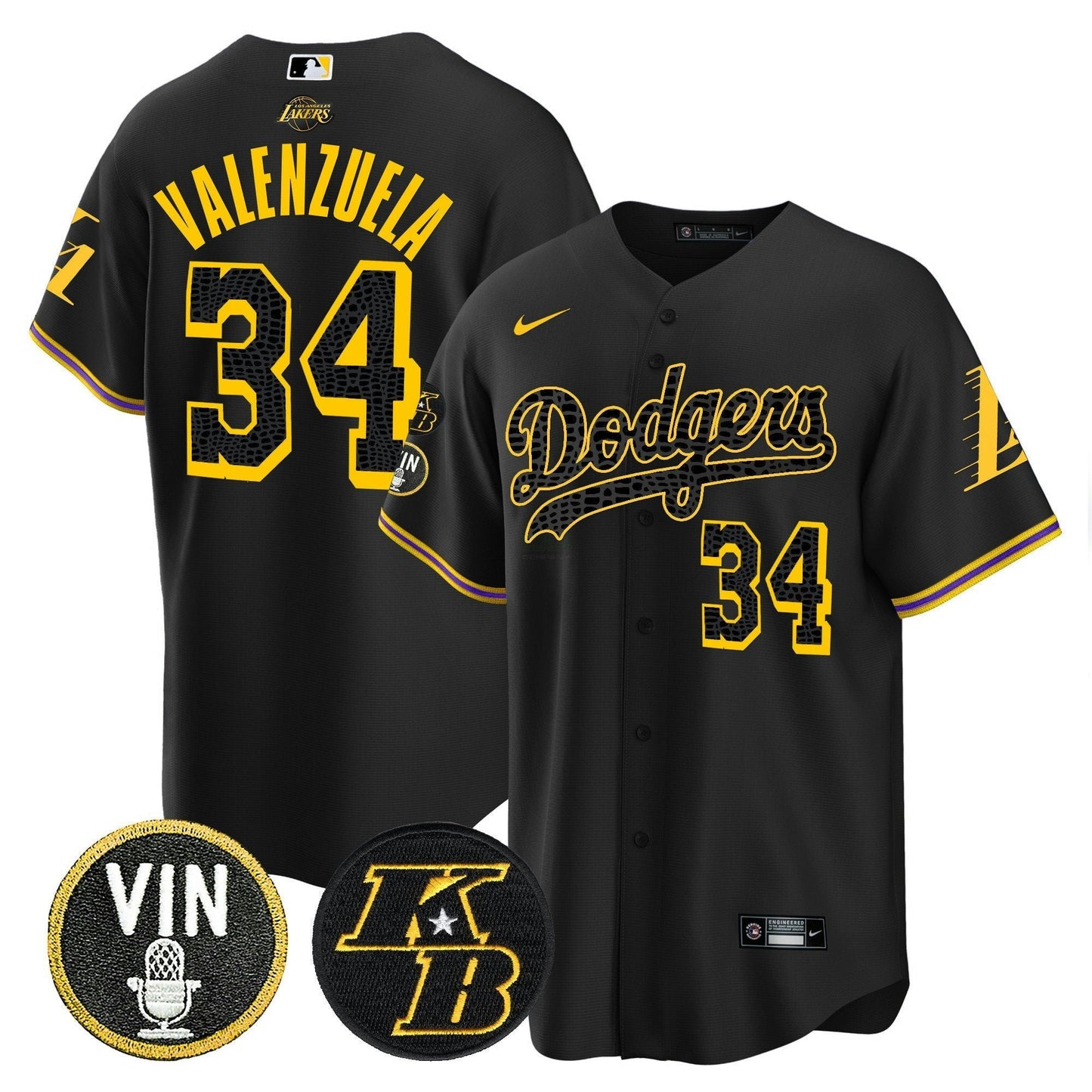 Camisa MLB Men’s Bryant & Vin Patch Cool Base Mamba Jersey