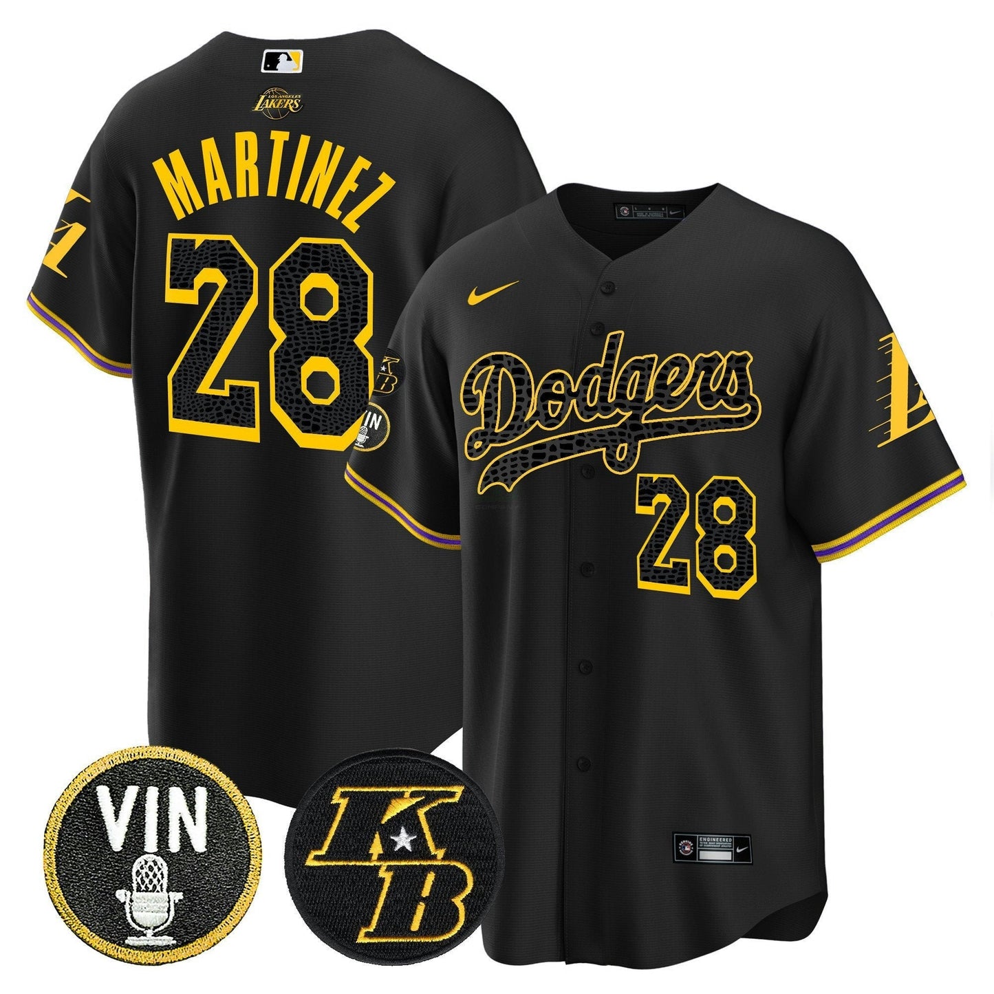 Camisa MLB Men’s Bryant & Vin Patch Cool Base Mamba Jersey
