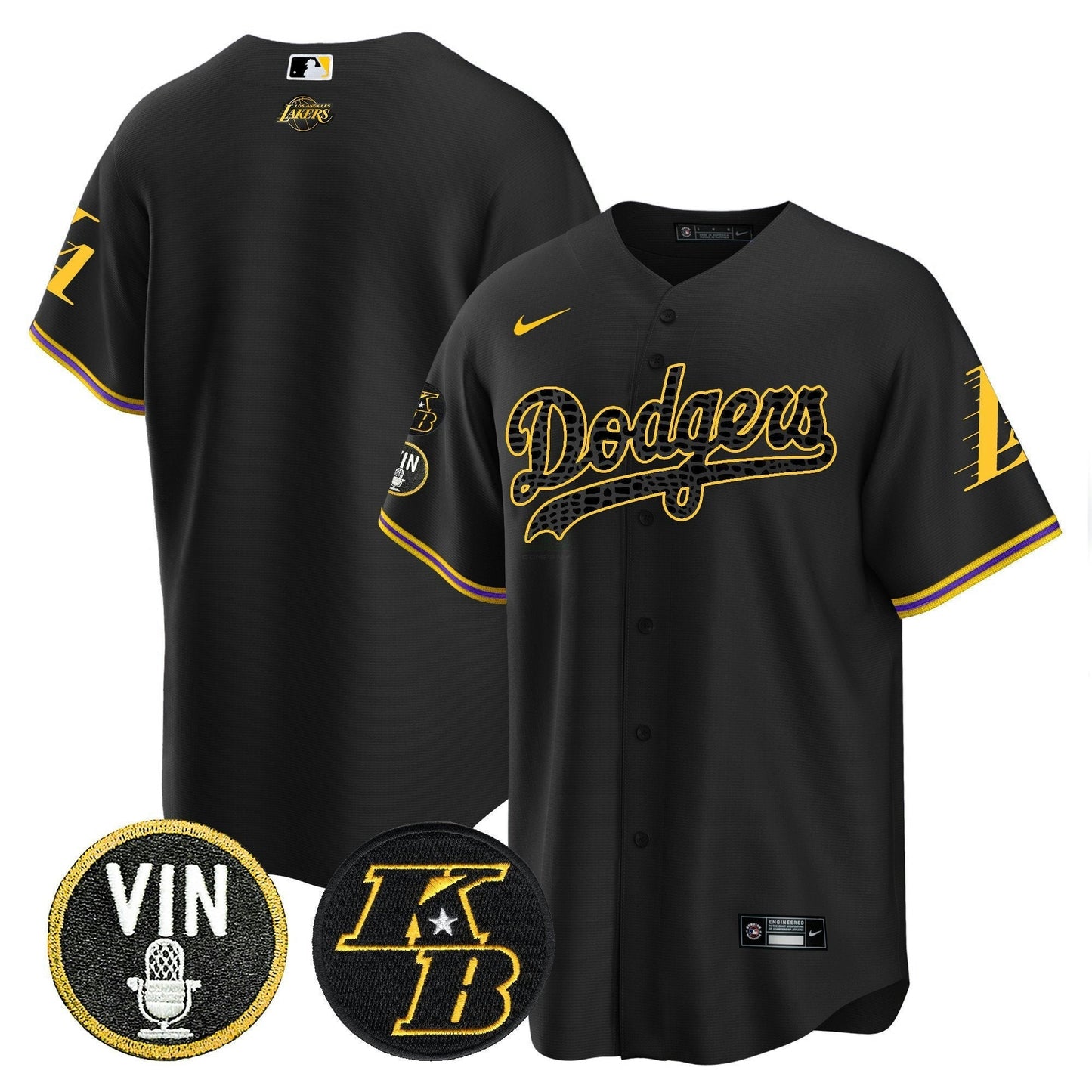 Camisa MLB Men’s Bryant & Vin Patch Cool Base Mamba Jersey