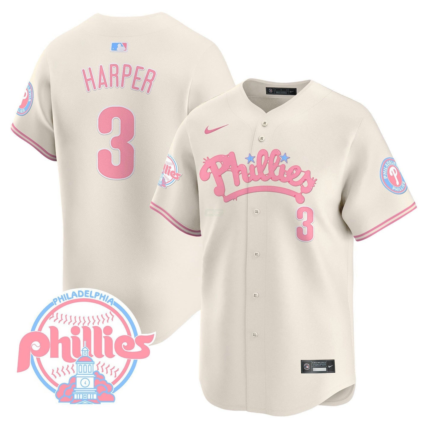 Camisa MLB Men’s Bubblegum Pink Vapor Premier Limited Jersey
