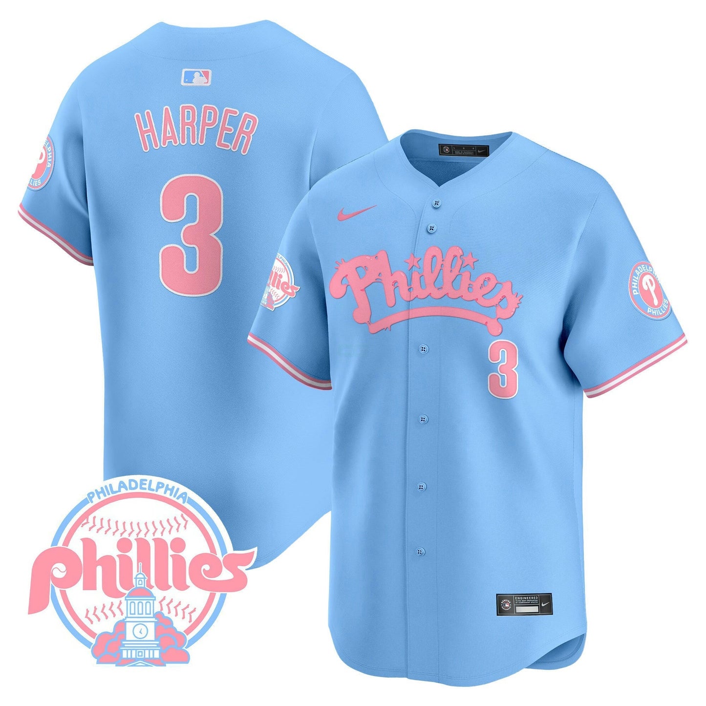 Camisa MLB Men’s Bubblegum Pink Vapor Premier Limited Jersey
