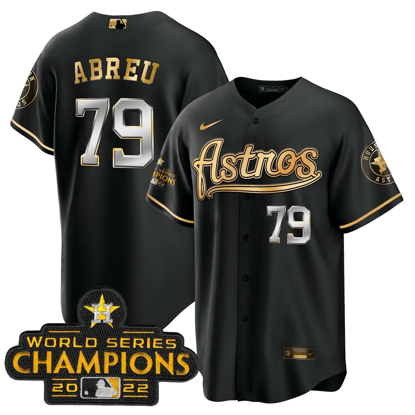 Camisa MLB Men’s Champions & Throwback Patch Dourada Jersey V2