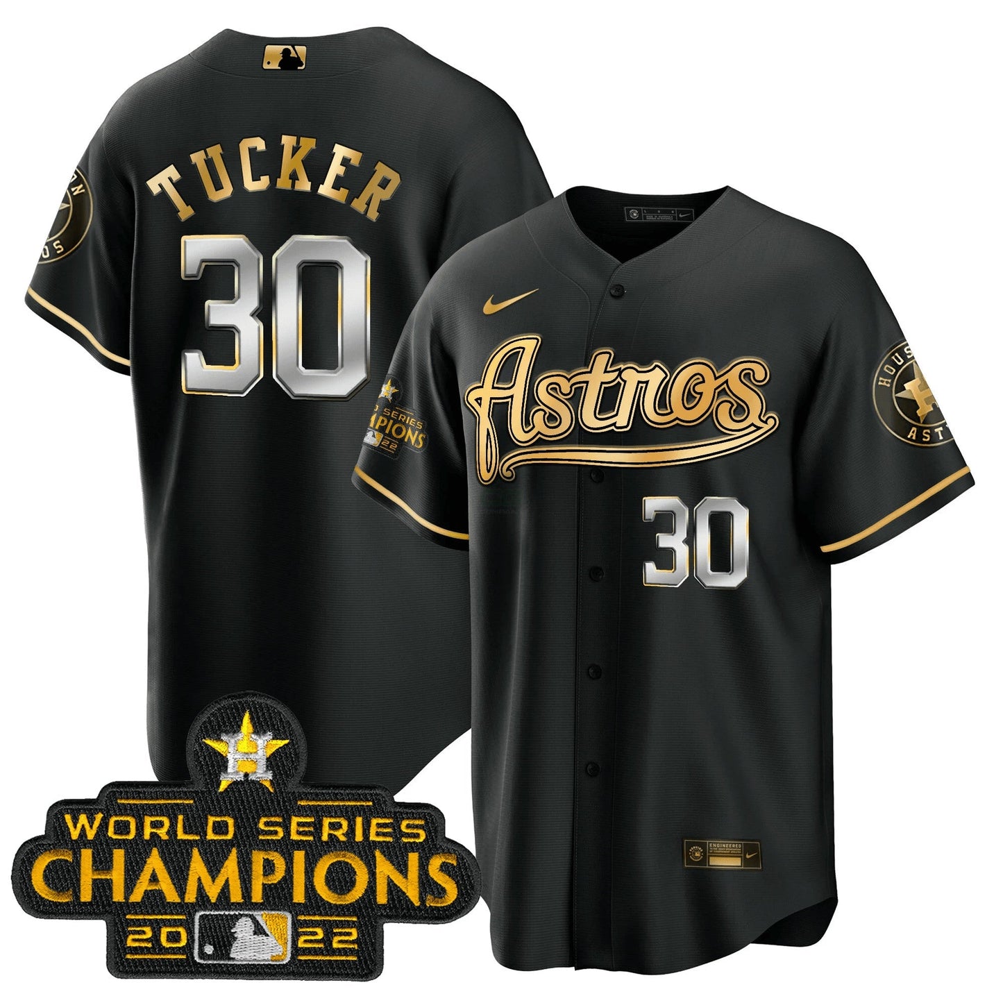 Camisa MLB Men’s Champions & Throwback Patch Dourada Jersey V2