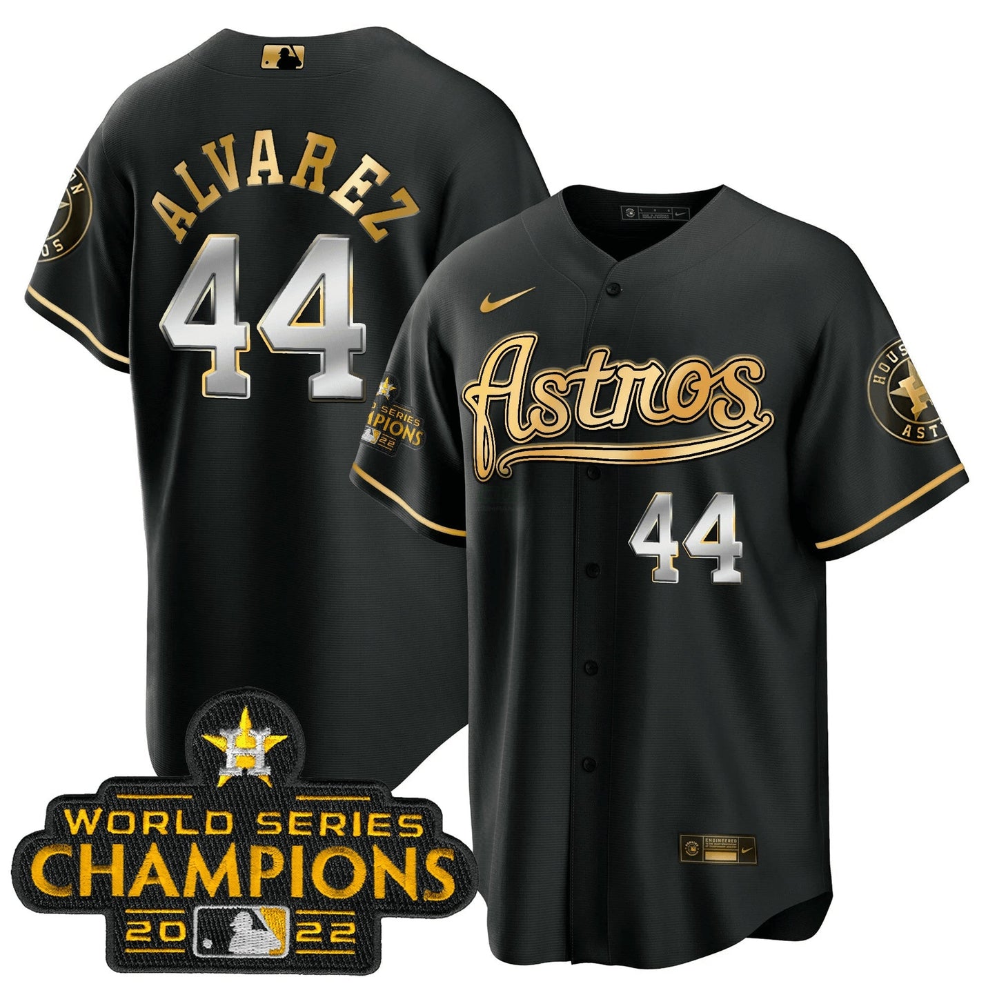 Camisa MLB Men’s Champions & Throwback Patch Dourada Jersey V2