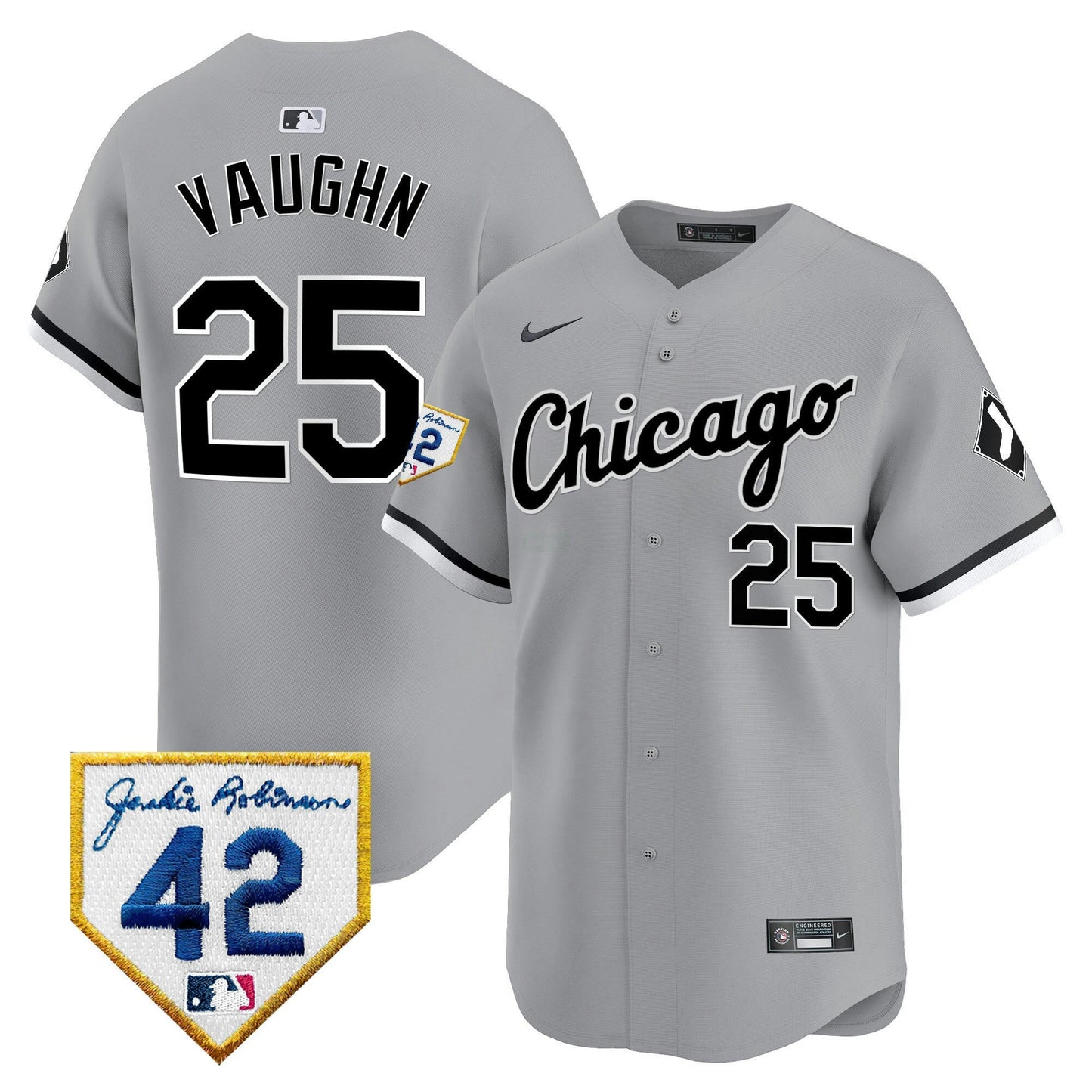 Camisa MLB Chicago White Sox Men’s Chicago 2024 Jackie Robinson Patch Vapor Premier Limited Jersey