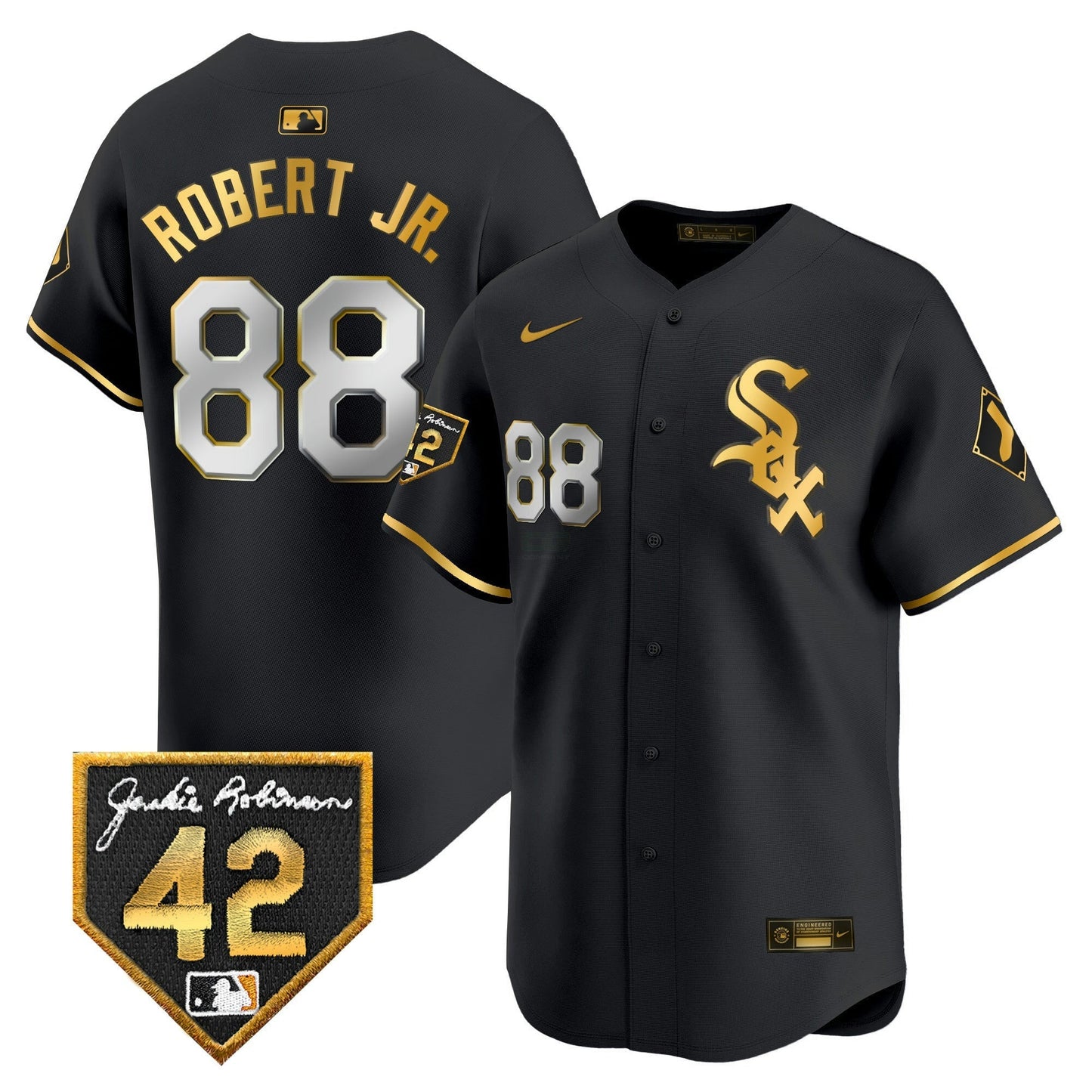 Camisa MLB Chicago White Sox Men’s Chicago 2024 Jackie Robinson Patch Vapor Premier Limited Jersey