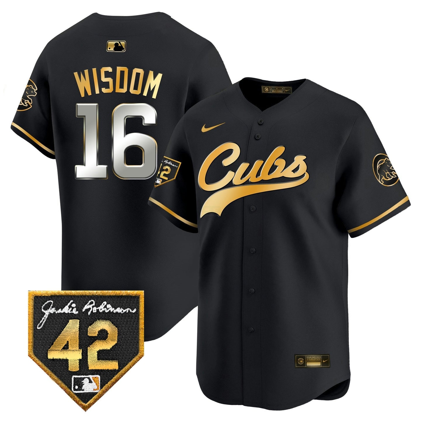 Camisa MLB Chicago Cubs Men’s Chicago 2024 Jackie Robinson Patch Vapor Premier Limited Jersey