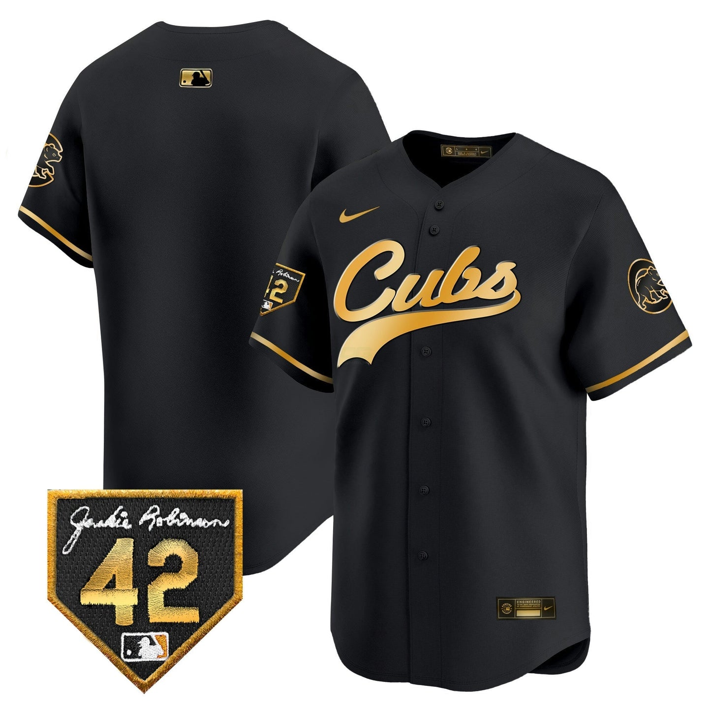 Camisa MLB Chicago Cubs Men’s Chicago 2024 Jackie Robinson Patch Vapor Premier Limited Jersey