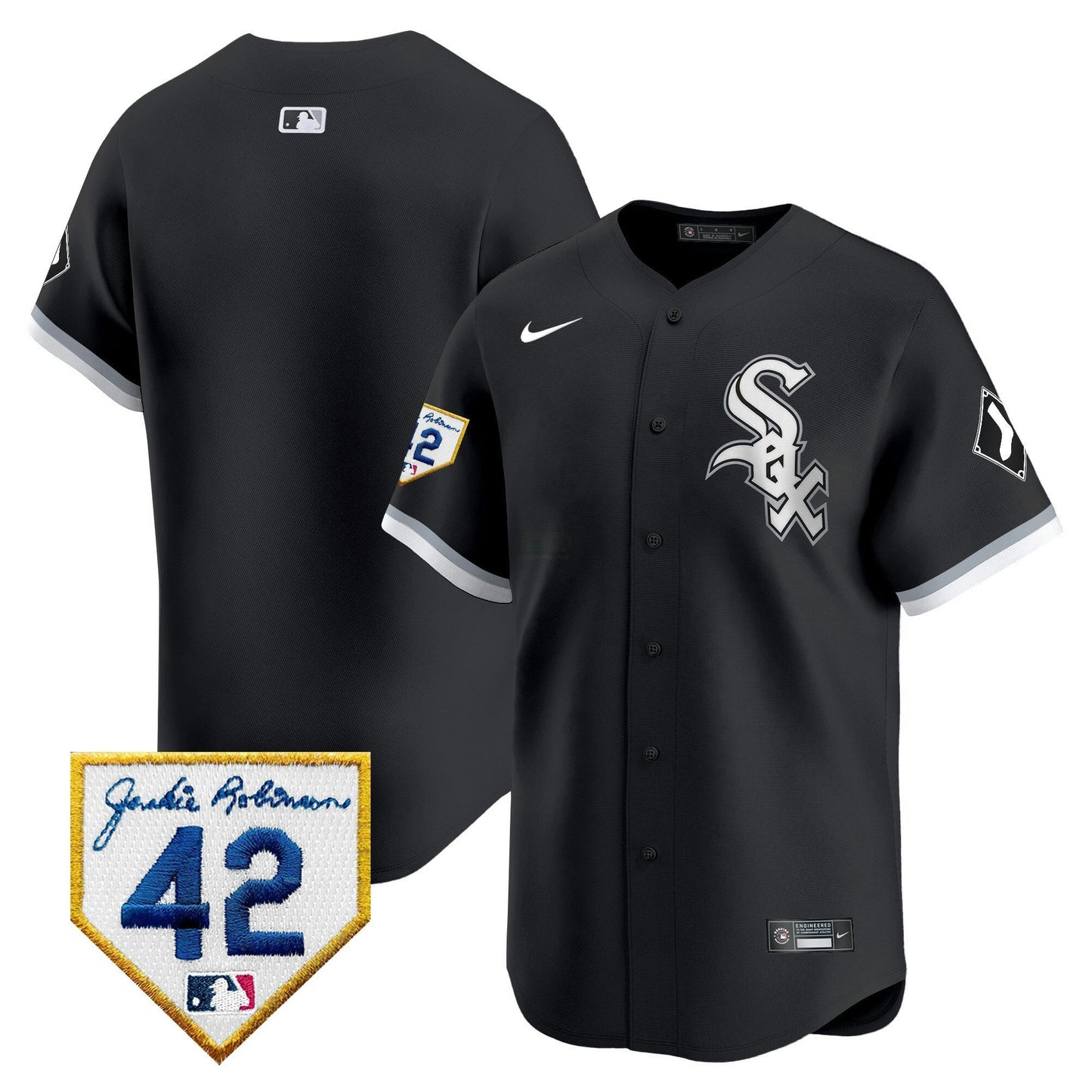 Camisa MLB Chicago White Sox Men’s Chicago 2024 Jackie Robinson Patch Vapor Premier Limited Jersey