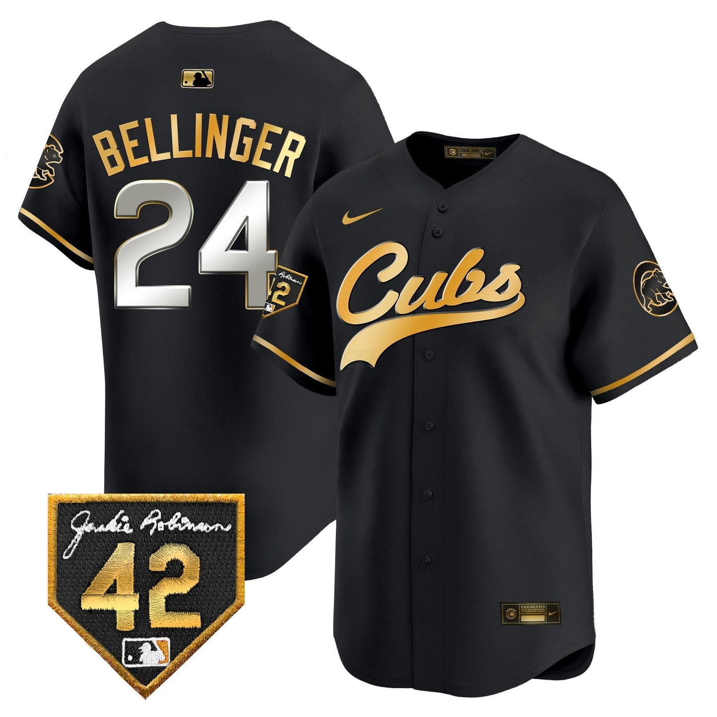 Camisa MLB Chicago Cubs Men’s Chicago 2024 Jackie Robinson Patch Vapor Premier Limited Jersey
