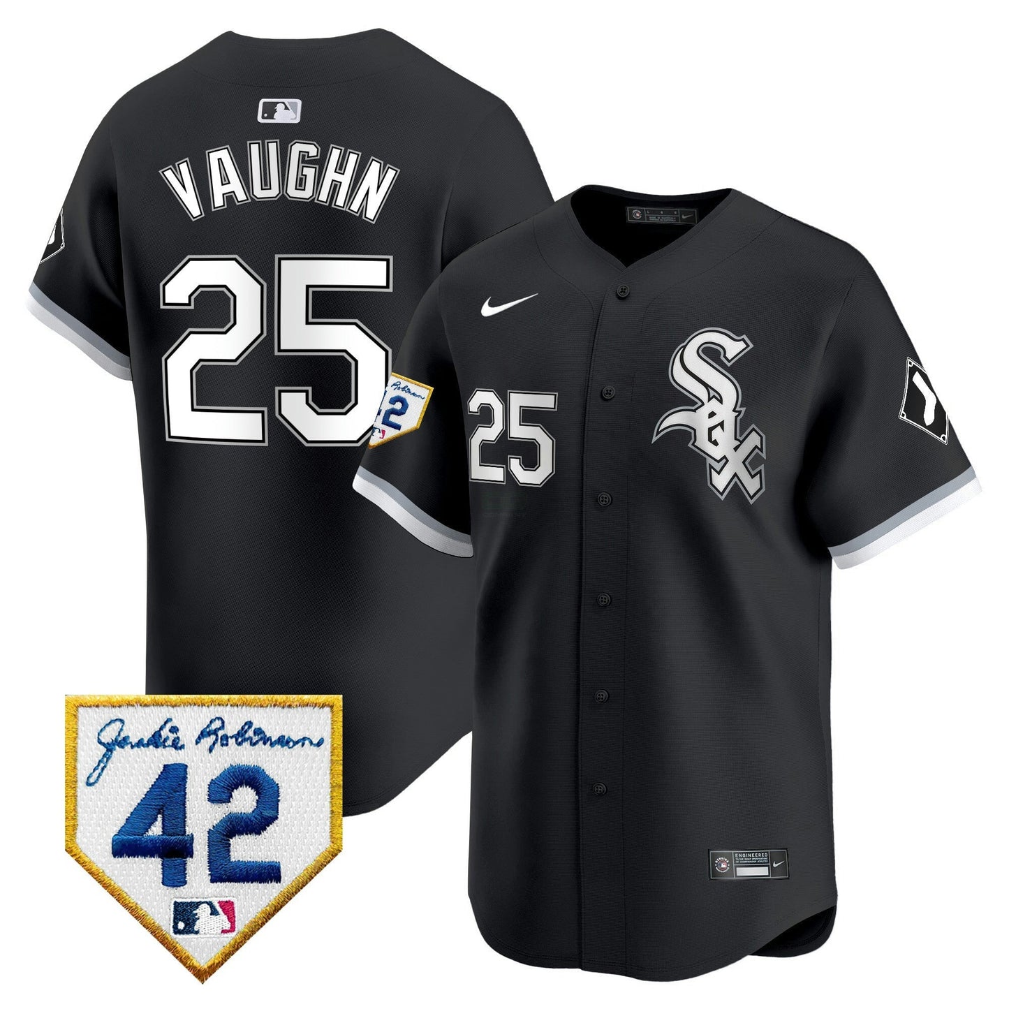 Camisa MLB Chicago White Sox Men’s Chicago 2024 Jackie Robinson Patch Vapor Premier Limited Jersey