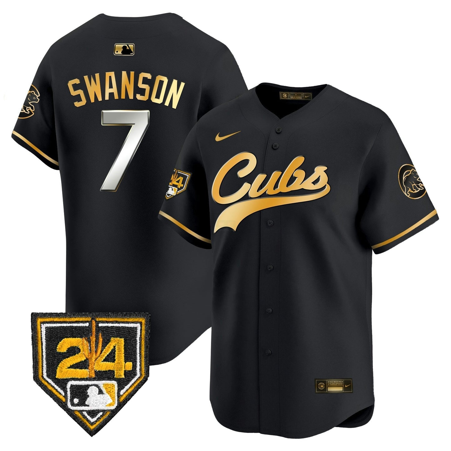 Camisa MLB Chicago Cubs Men’s Chicago 2024 Spring Training Patch Vapor Premier Limited Jersey