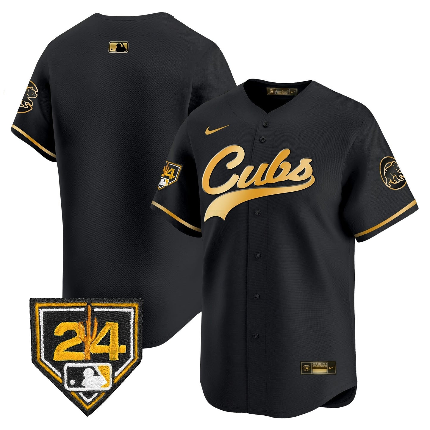 Camisa MLB Chicago Cubs Men’s Chicago 2024 Spring Training Patch Vapor Premier Limited Jersey