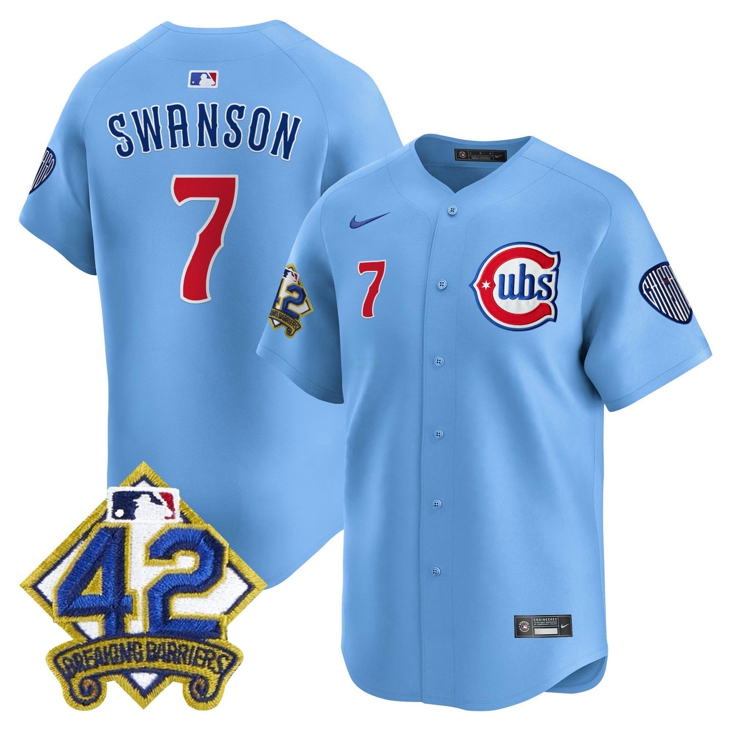 Camisa MLB Men’s Chicago 2025 Jackie Robinson Patch Vapor Premier Limited Jersey