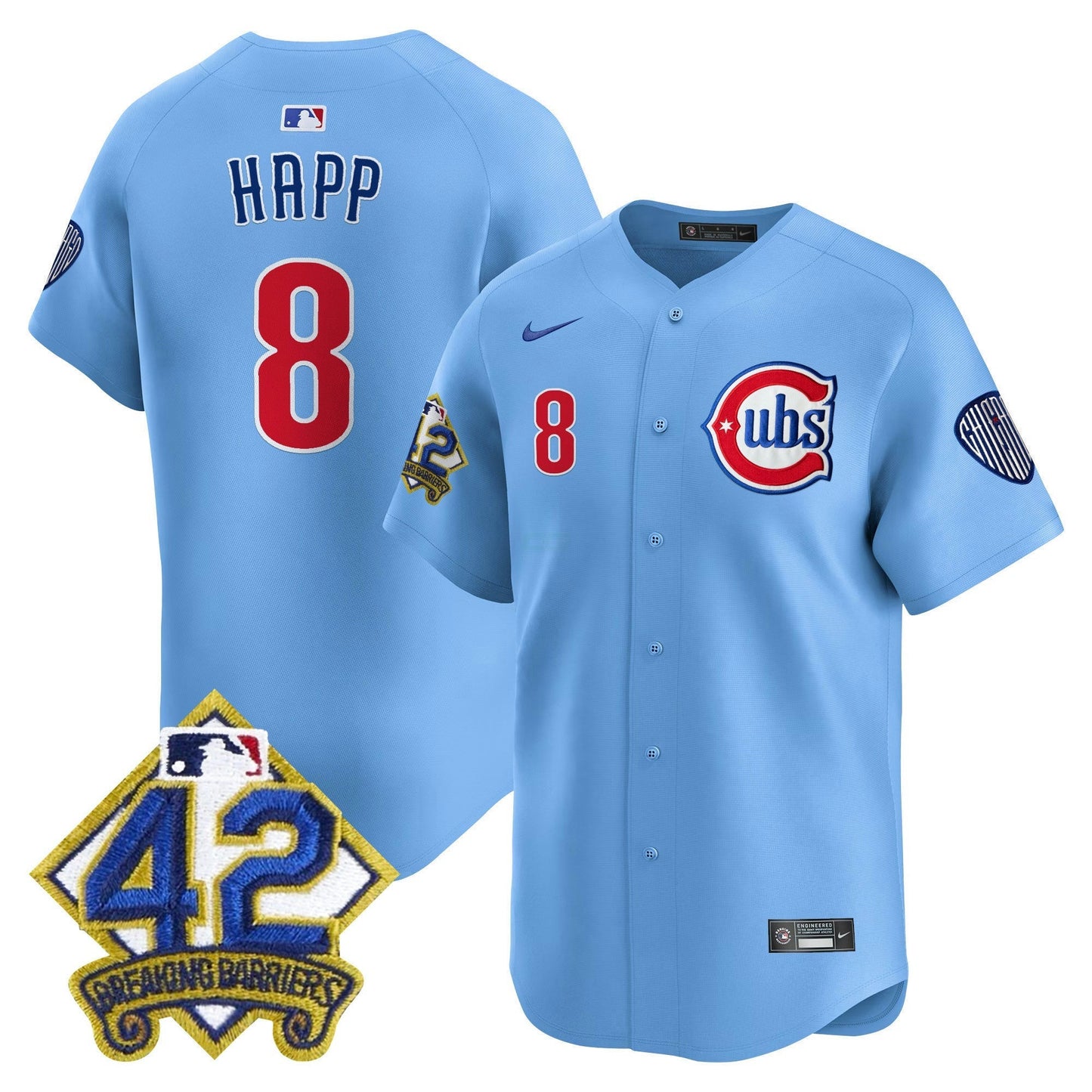 Camisa MLB Men’s Chicago 2025 Jackie Robinson Patch Vapor Premier Limited Jersey