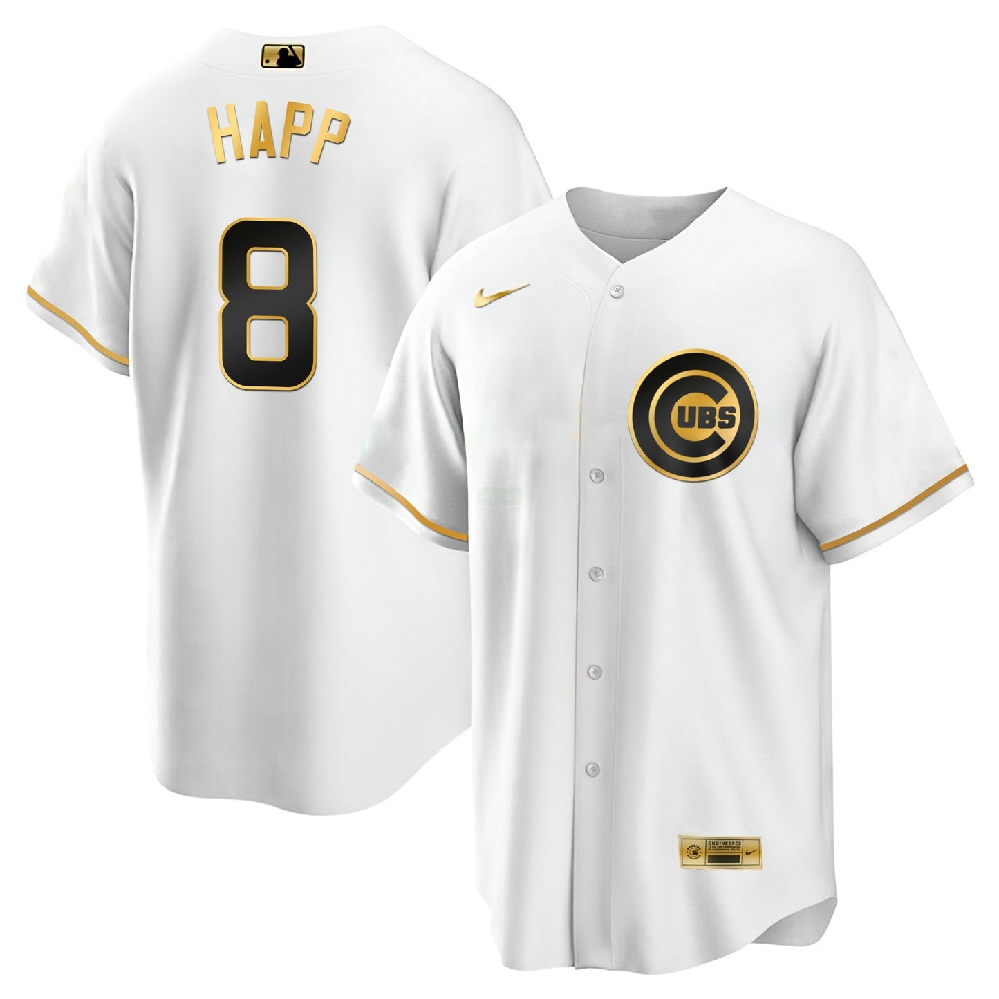 Camisa MLB Chicago Cubs Men’s Chicago Black Limited & Dourada Jersey