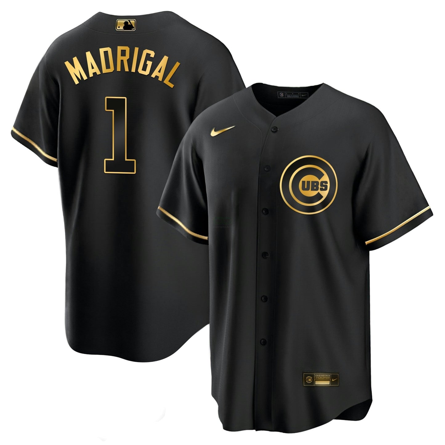 Camisa MLB Chicago Cubs Men’s Chicago Black Limited & Dourada Jersey