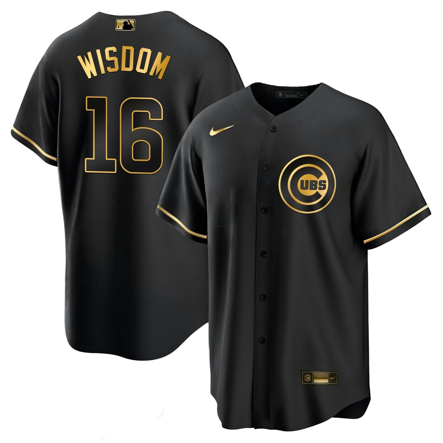Camisa MLB Chicago Cubs Men’s Chicago Black Limited & Dourada Jersey