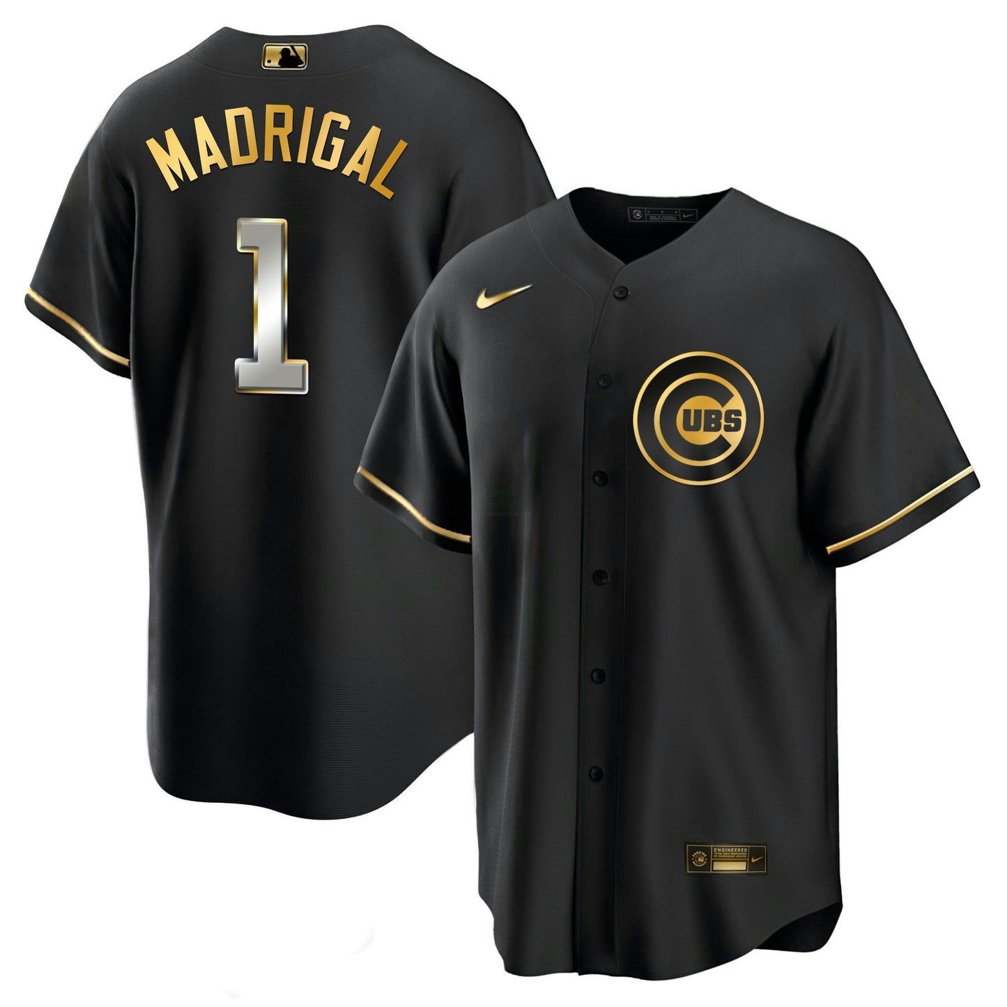 Camisa MLB Chicago Cubs Men’s Chicago Black Limited & Dourada Jersey