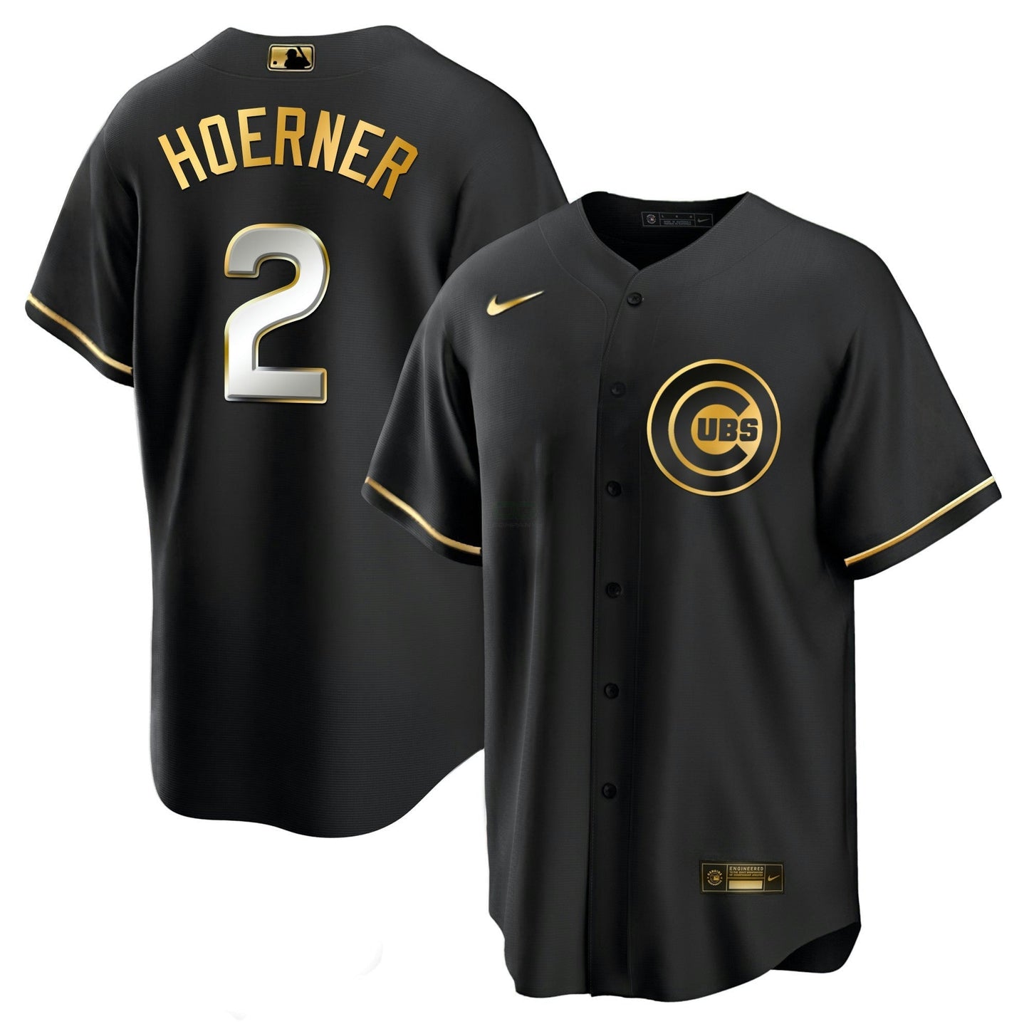 Camisa MLB Chicago Cubs Men’s Chicago Black Limited & Dourada Jersey