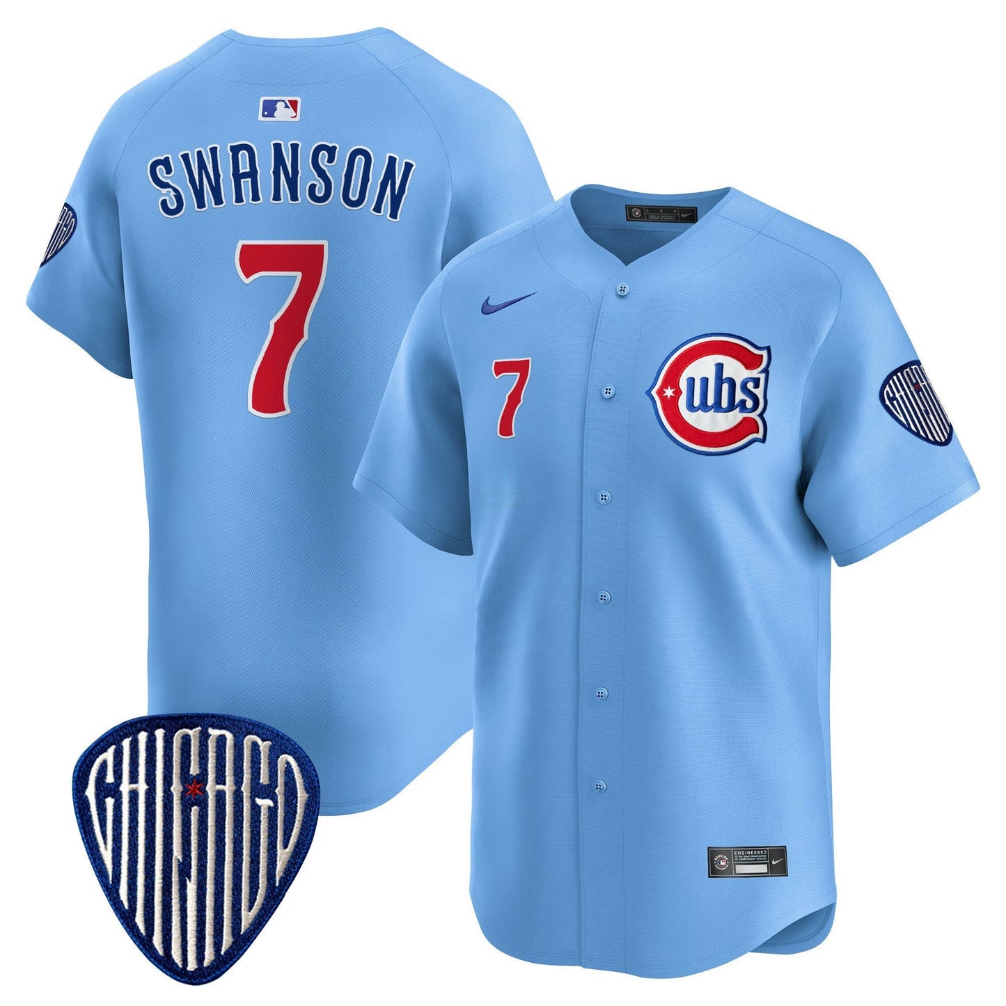 Camisa MLB Men’s Chicago Blue Alternativa Vapor Premier Limited Jersey