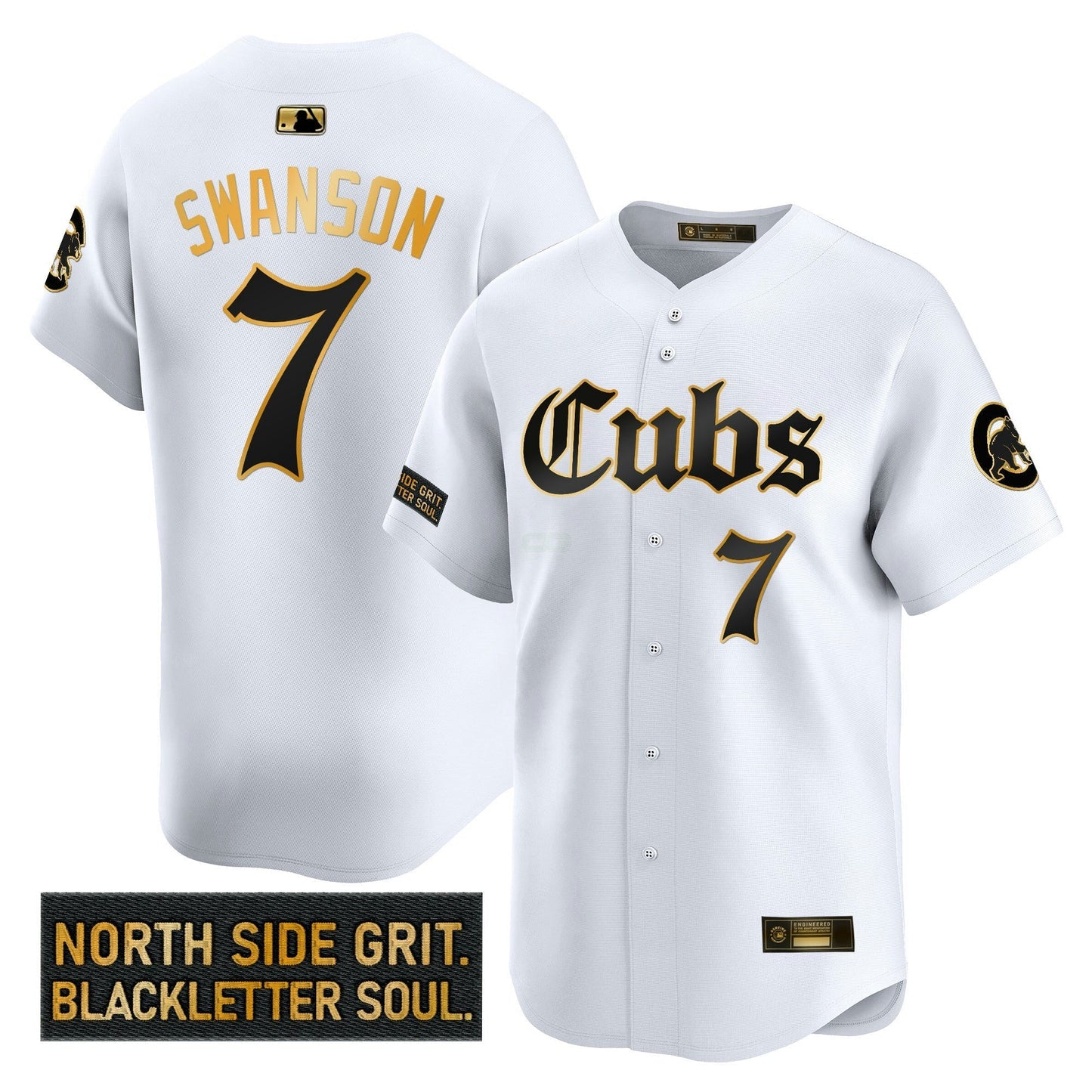 Camisa MLB Men’s Chicago ‘Gothic North Side Edition’ Dourada Vapor Premier Limited Jersey
