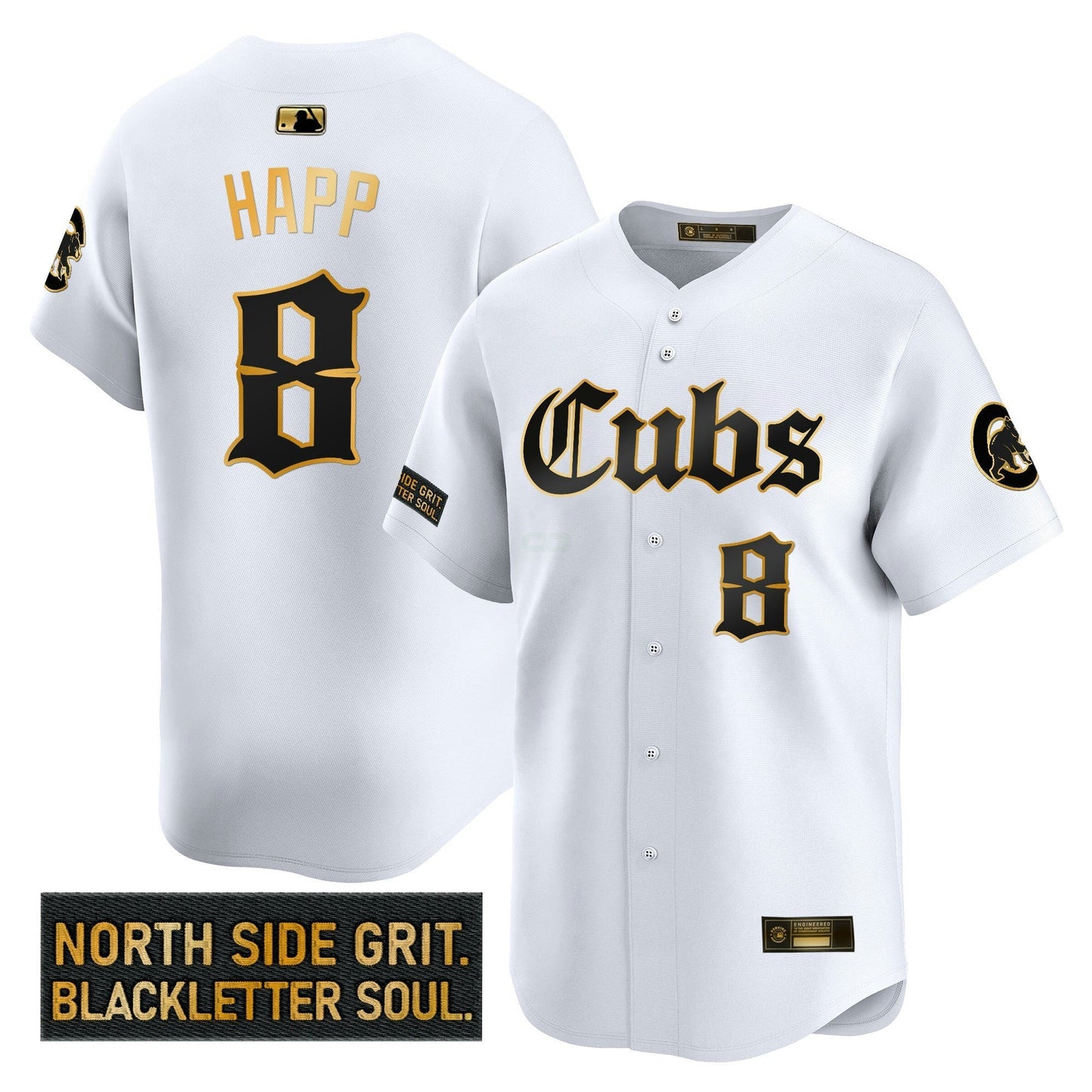 Camisa MLB Men’s Chicago ‘Gothic North Side Edition’ Dourada Vapor Premier Limited Jersey