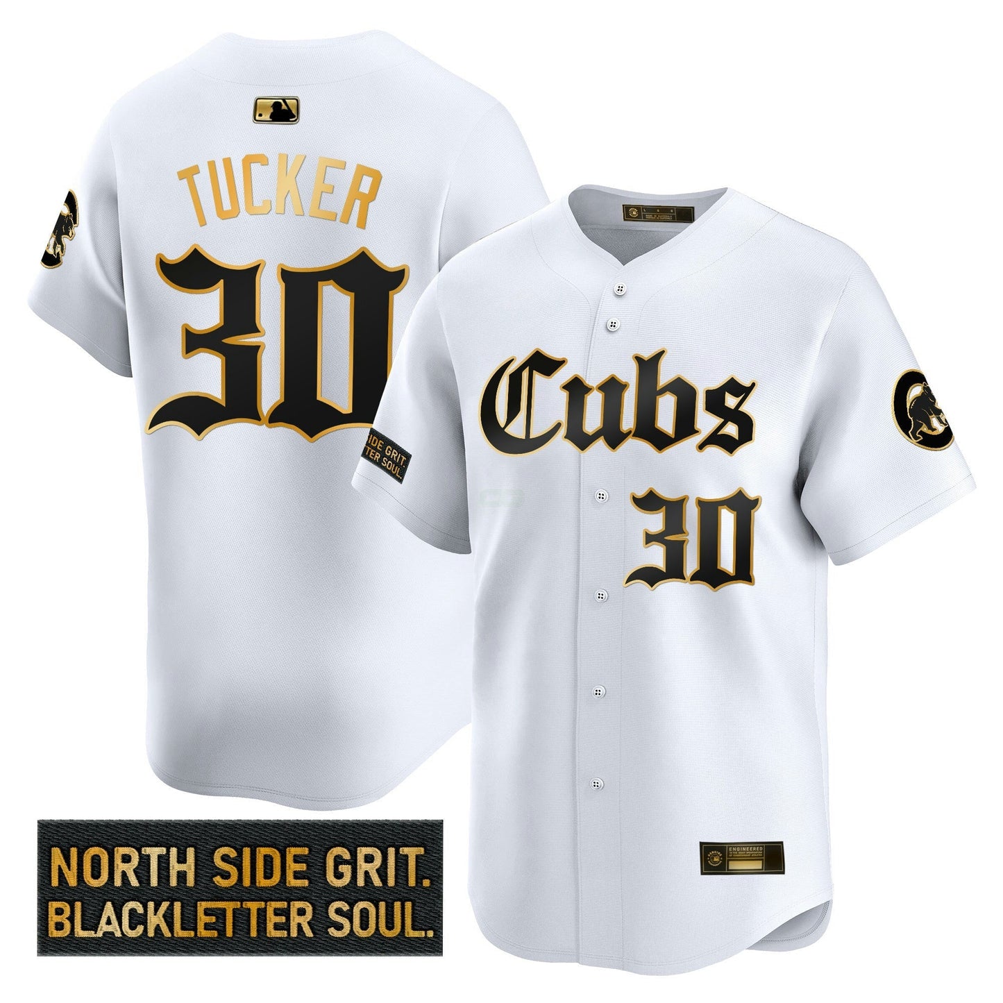 Camisa MLB Men’s Chicago ‘Gothic North Side Edition’ Dourada Vapor Premier Limited Jersey