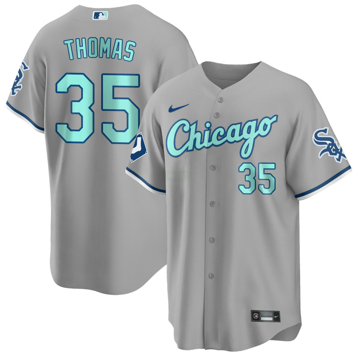 Camisa MLB Men’s Chicago Gray Collection Jersey
