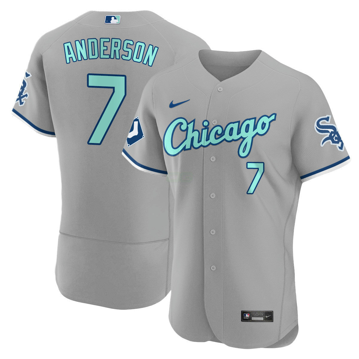 Camisa MLB Men’s Chicago Gray Collection Jersey