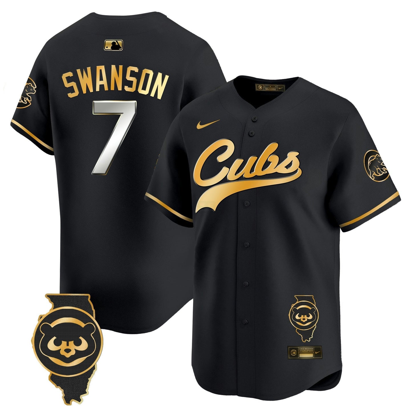 Camisa MLB Men’s Chicago Illinois Patch Vapor Premier Limited Jersey