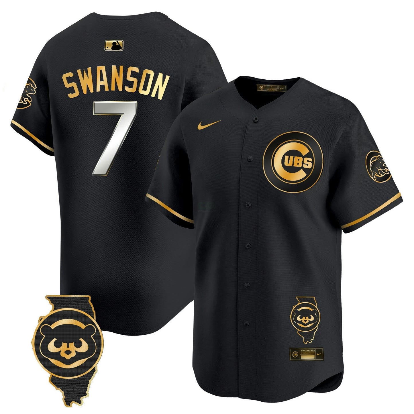 Camisa MLB Men’s Chicago Illinois Patch Vapor Premier Limited Jersey V2