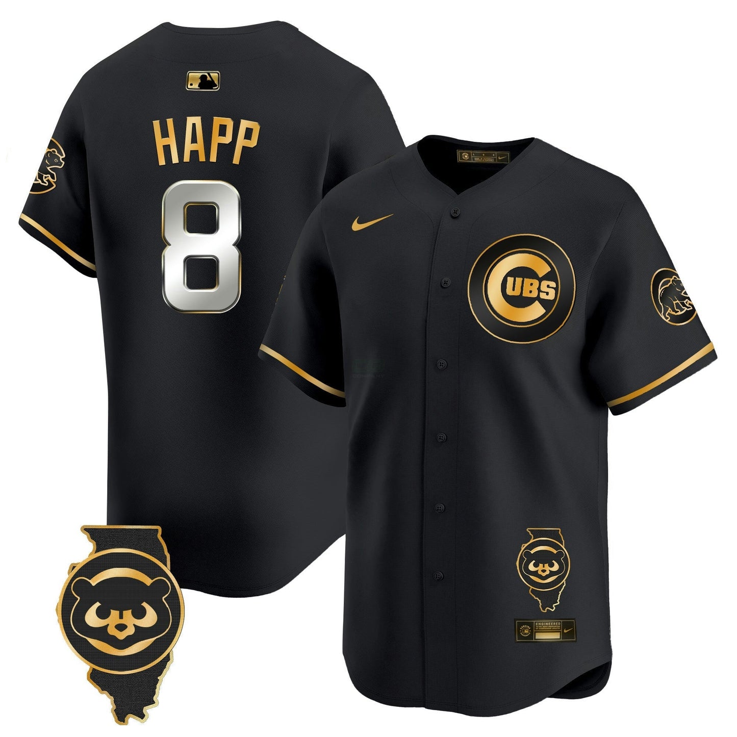 Camisa MLB Men’s Chicago Illinois Patch Vapor Premier Limited Jersey V2