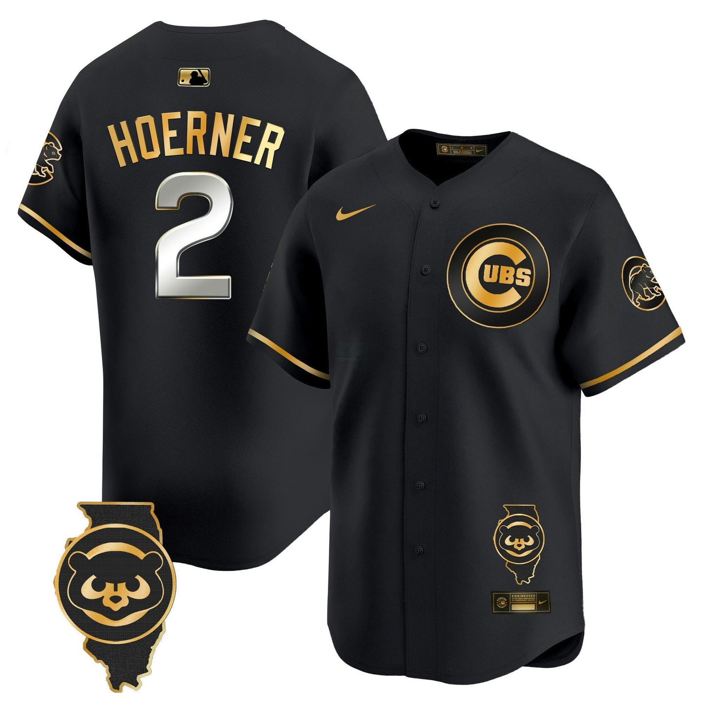 Camisa MLB Men’s Chicago Illinois Patch Vapor Premier Limited Jersey V2