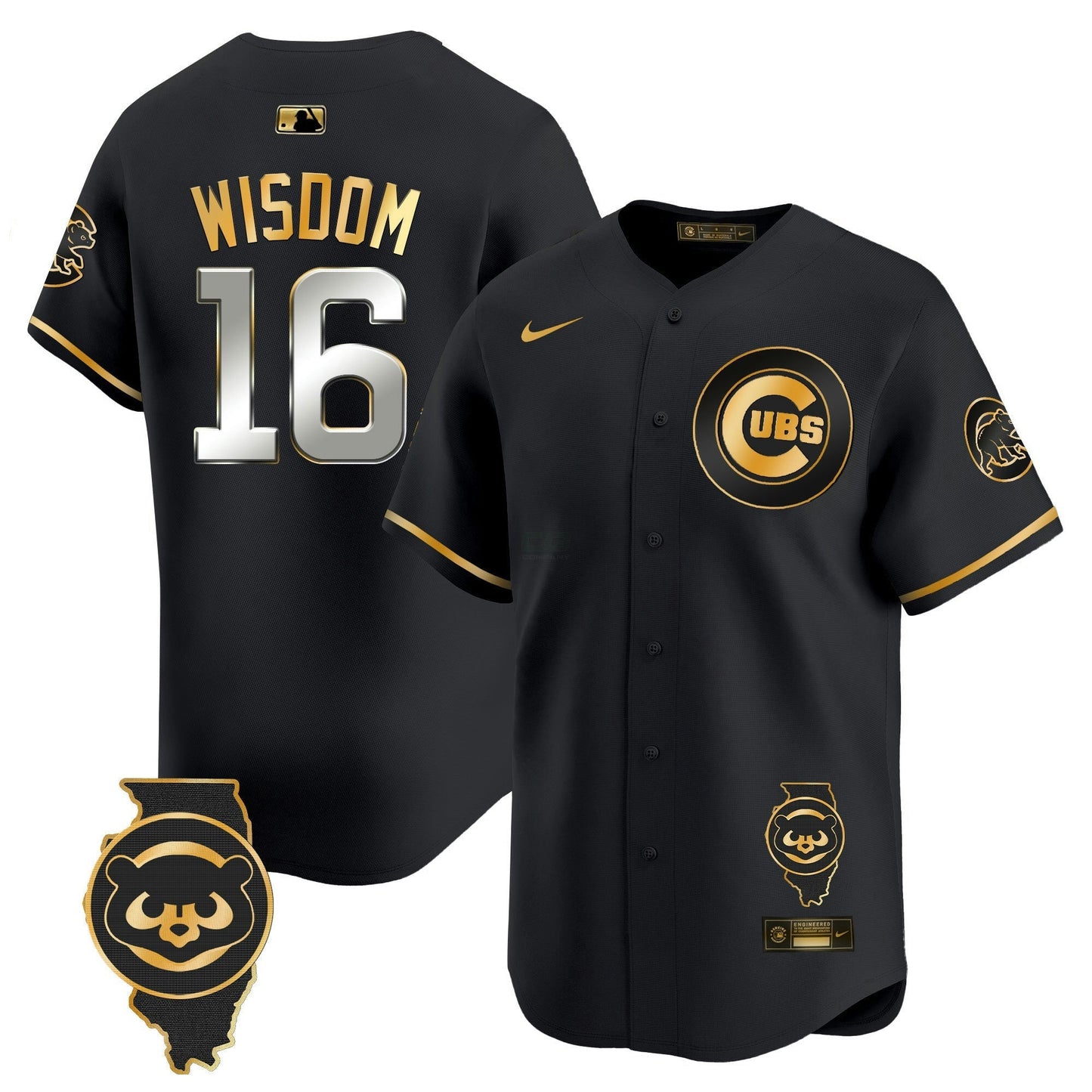 Camisa MLB Men’s Chicago Illinois Patch Vapor Premier Limited Jersey V2