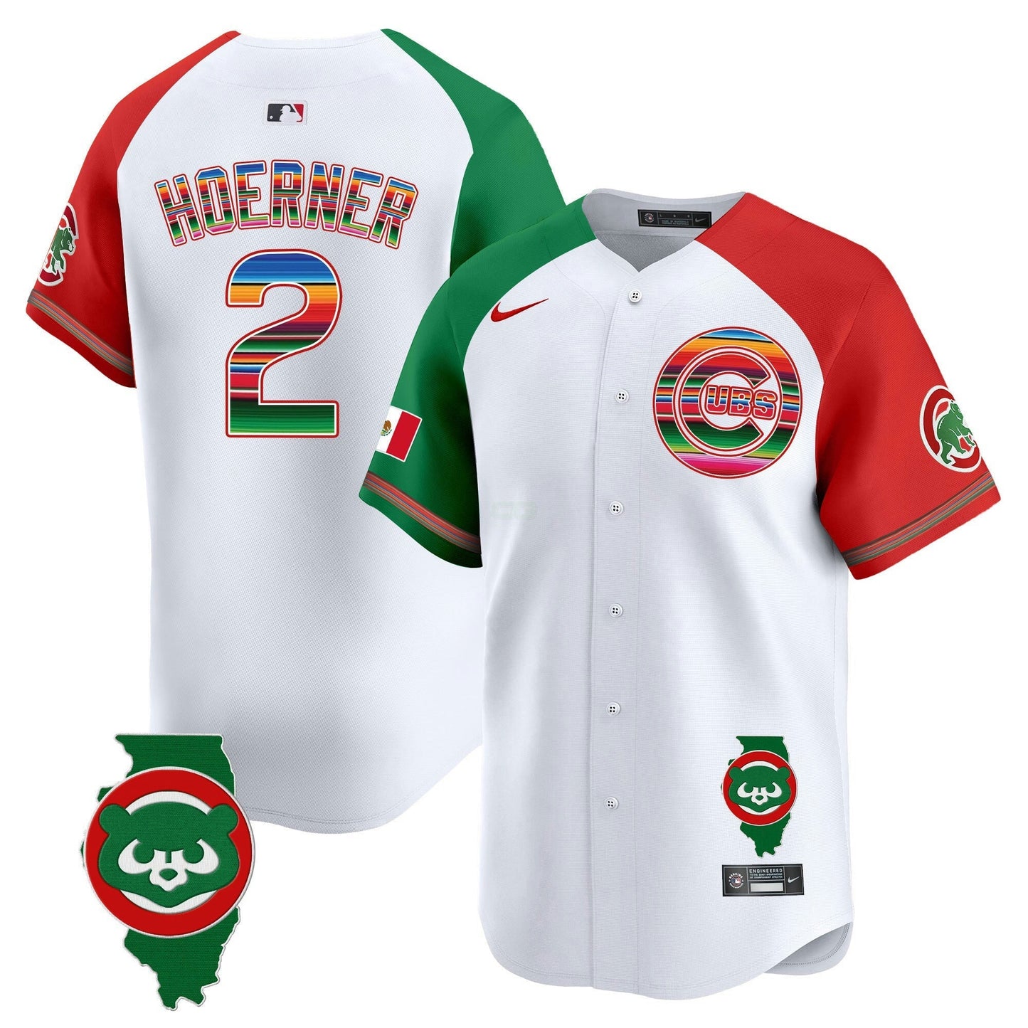 Camisa MLB Men’s Chicago Mexico Illinois Patch Vapor Premier Limited Jersey