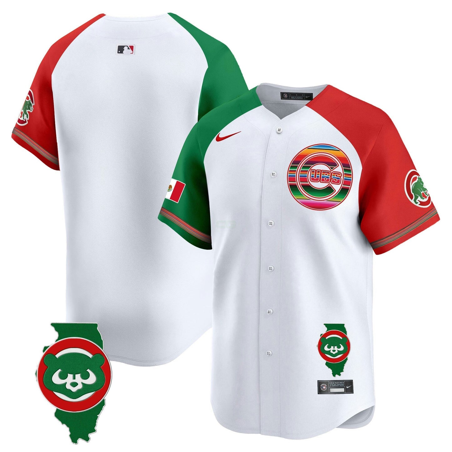 Camisa MLB Men’s Chicago Mexico Illinois Patch Vapor Premier Limited Jersey