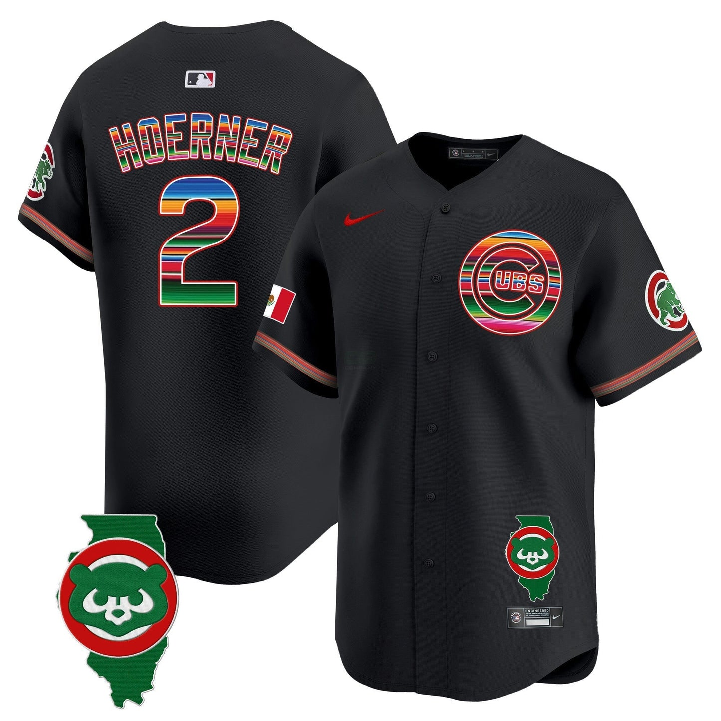 Camisa MLB Men’s Chicago Mexico Illinois Patch Vapor Premier Limited Jersey