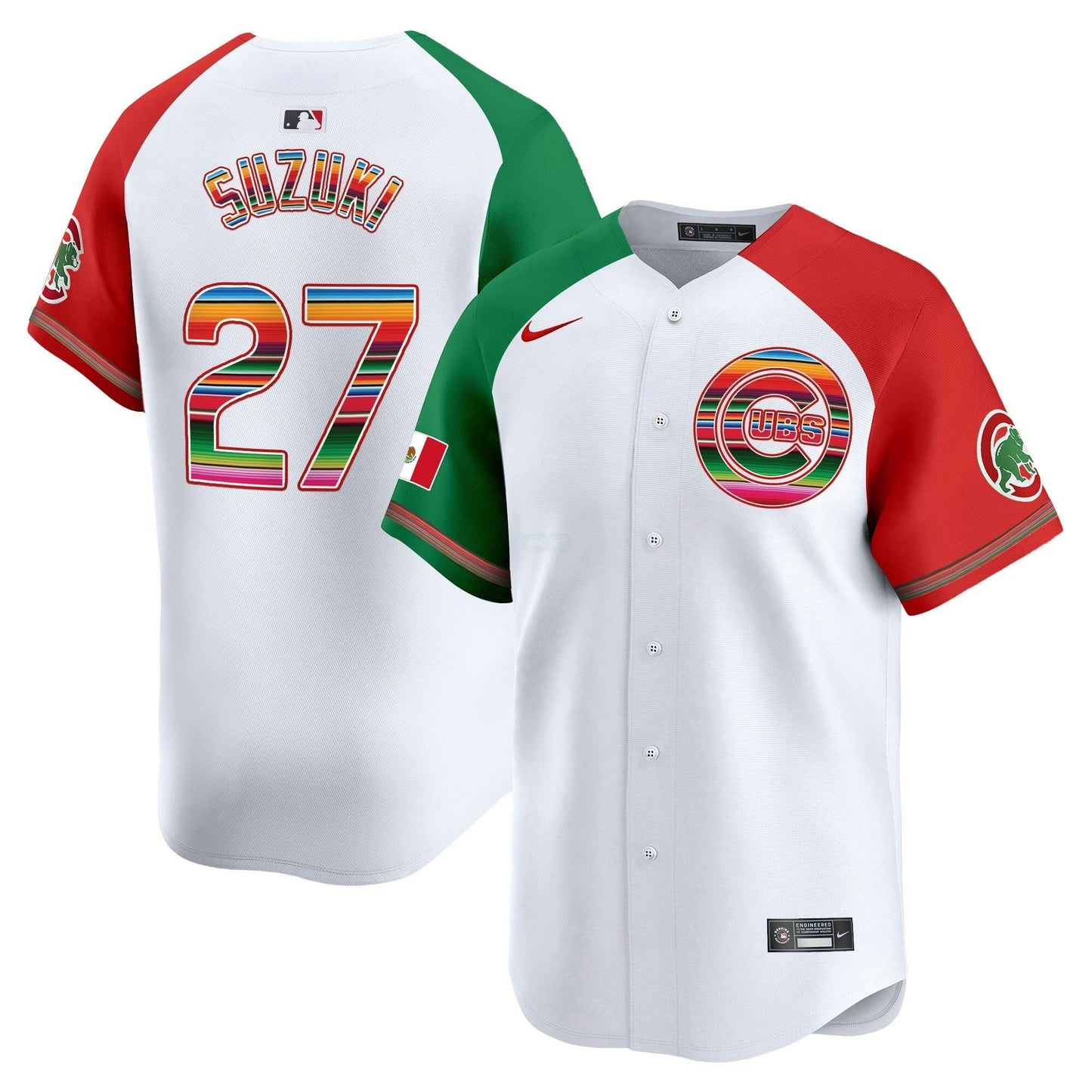 Camisa MLB Chicago Cubs Men’s Chicago Mexico Vapor Premier Limited Jersey