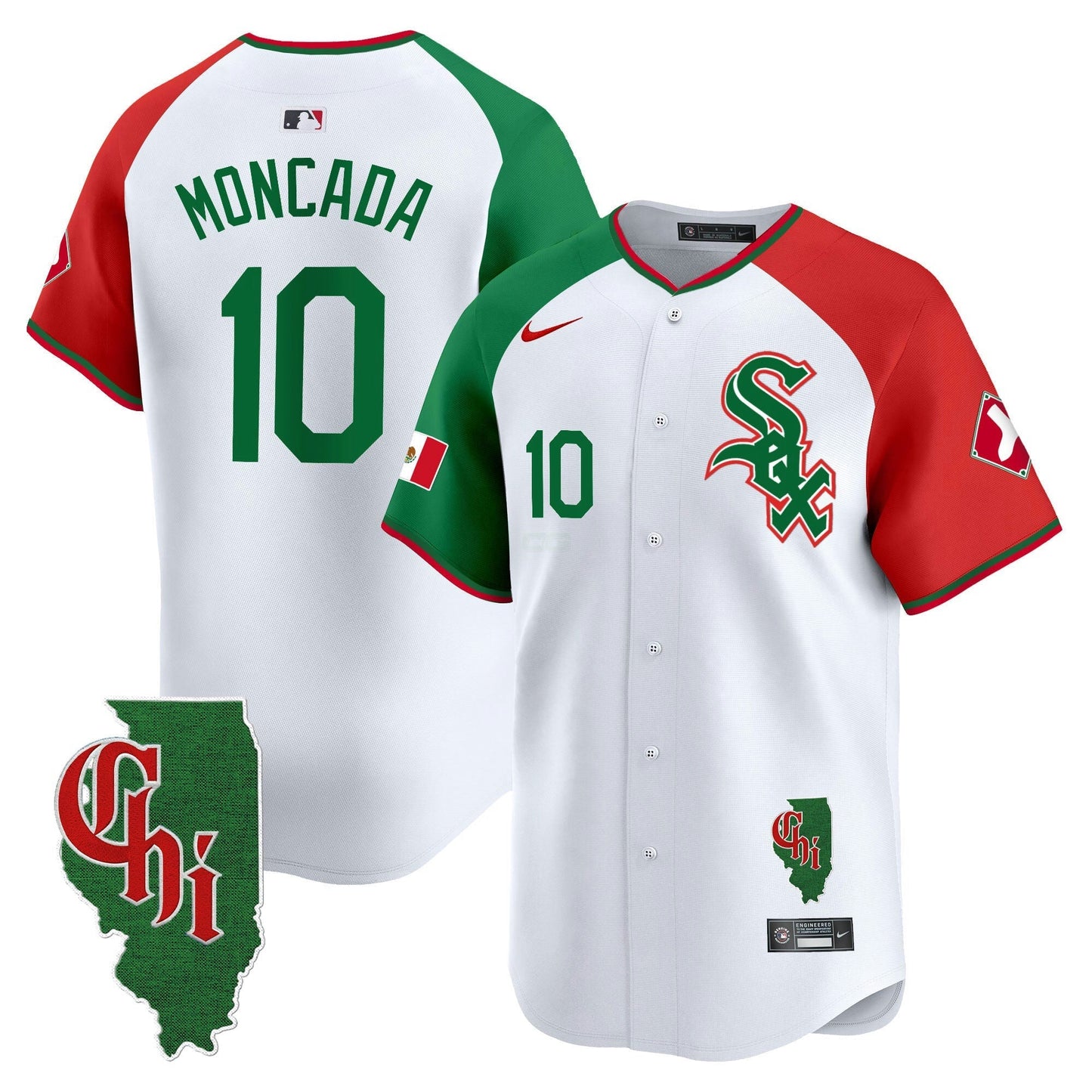 Camisa MLB Men’s Chicago Mexico Vapor Premier Limited Jersey – Illinois Patch