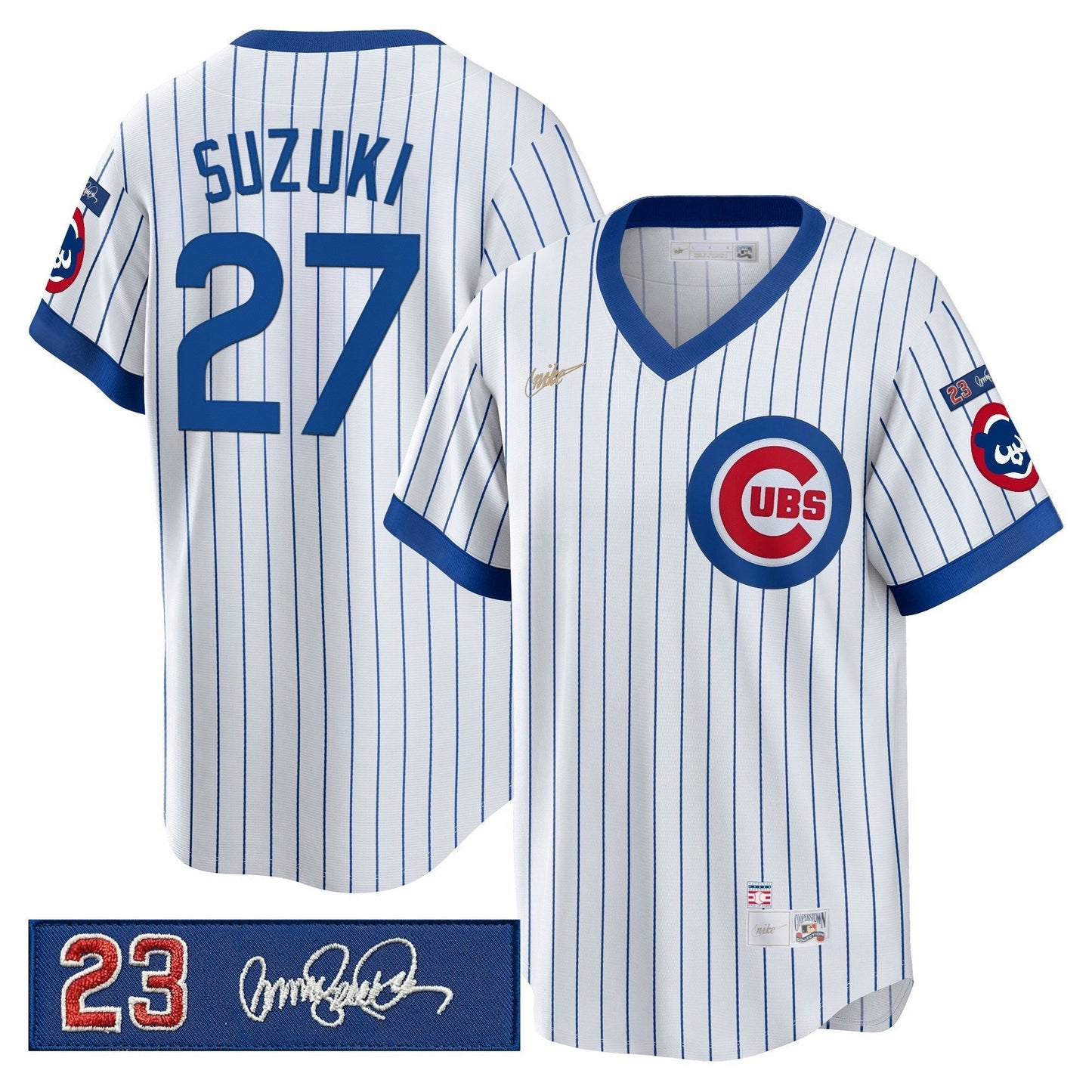 Camisa MLB Men’s Chicago ‘Ryne Sandberg Tribute Patch’ Cooperstown Jersey