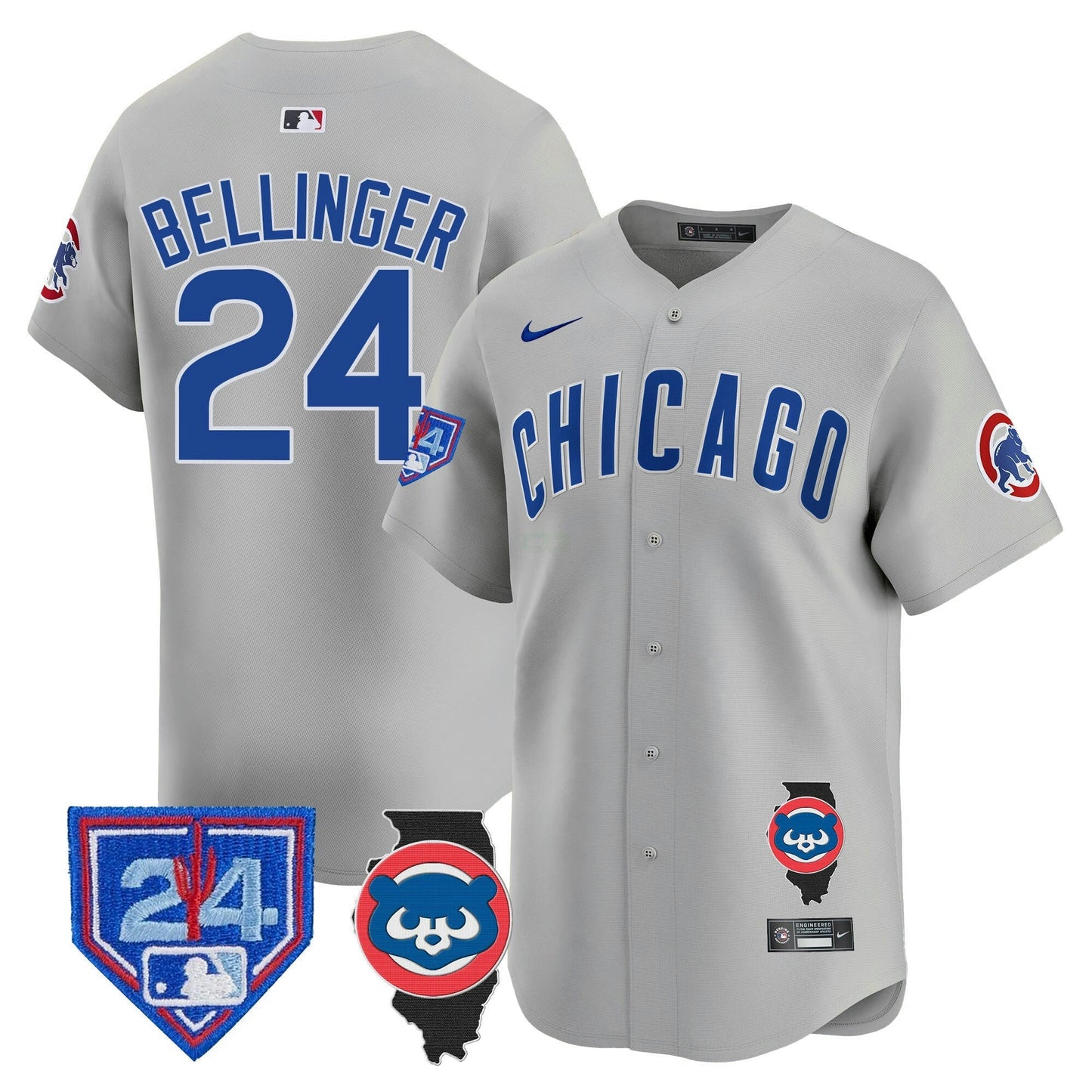 Camisa MLB Men’s Chicago Spring Training & Illinois Patch Vapor Premier Limited Jersey