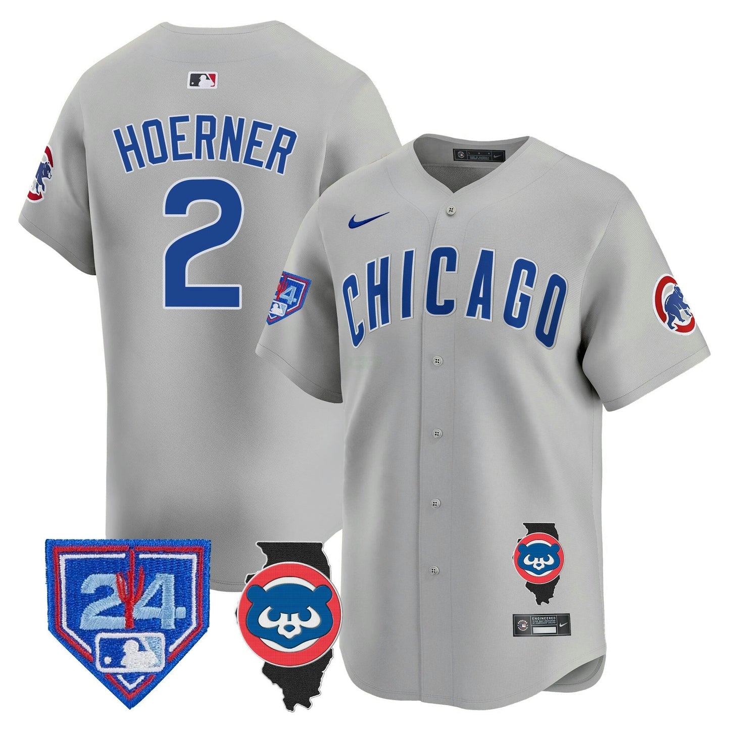 Camisa MLB Men’s Chicago Spring Training & Illinois Patch Vapor Premier Limited Jersey