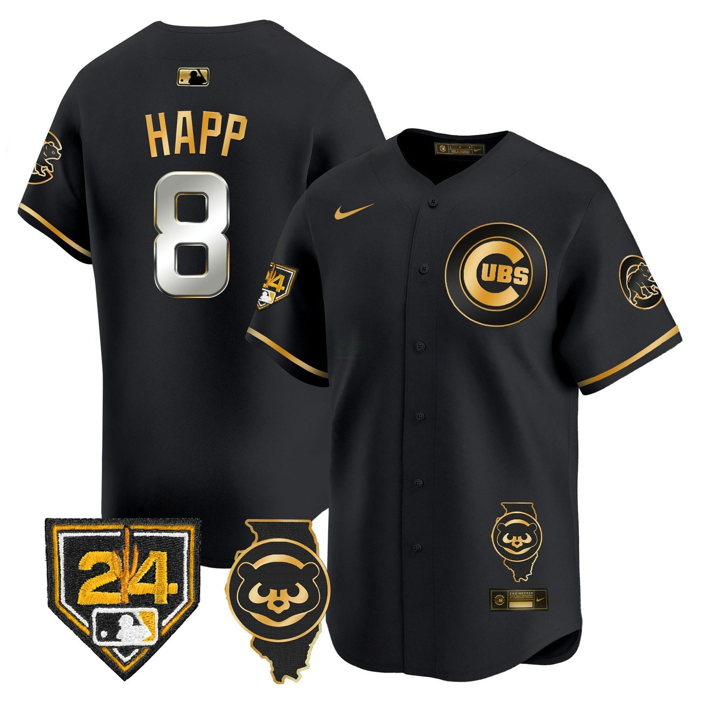 Camisa MLB Men’s Chicago Spring Training & Illinois Patch Vapor Premier Limited Jersey
